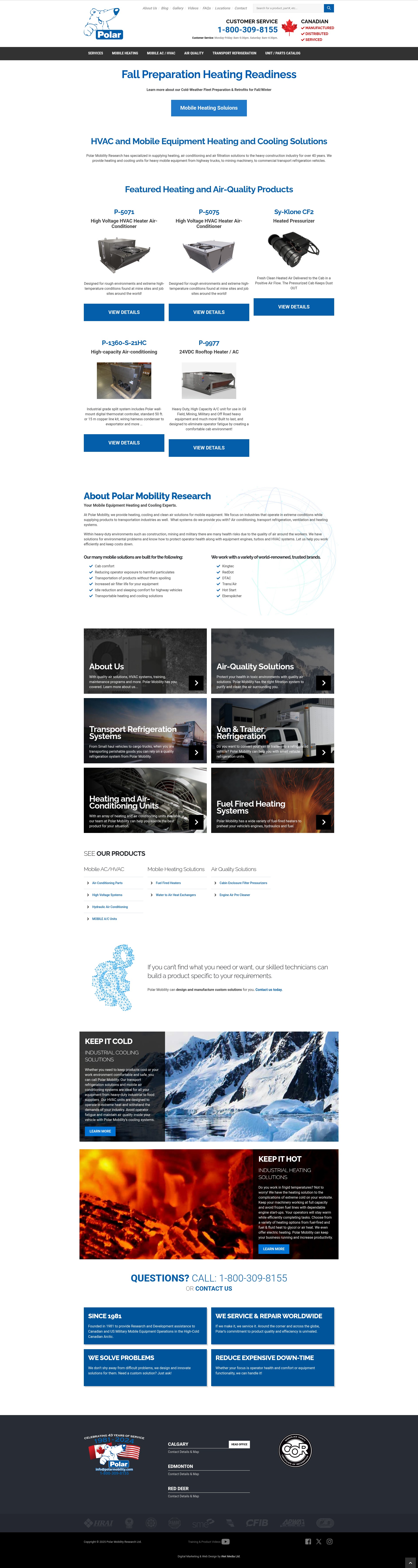 Screenshot of polarmobility.com
