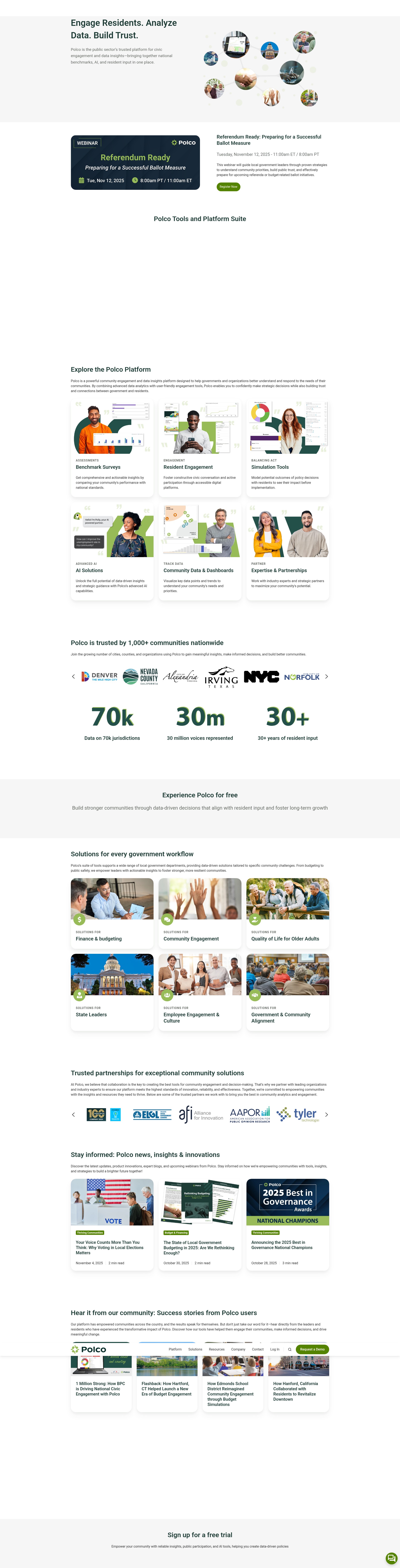 Screenshot of polco.us