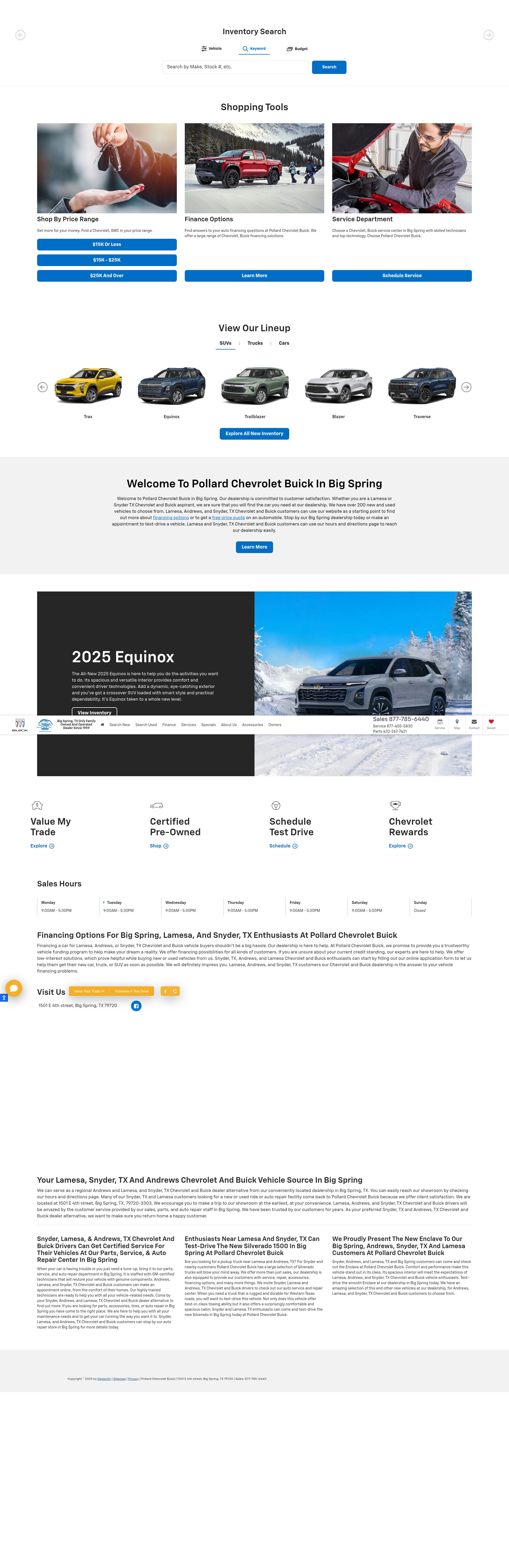 Screenshot of pollardchevy.com