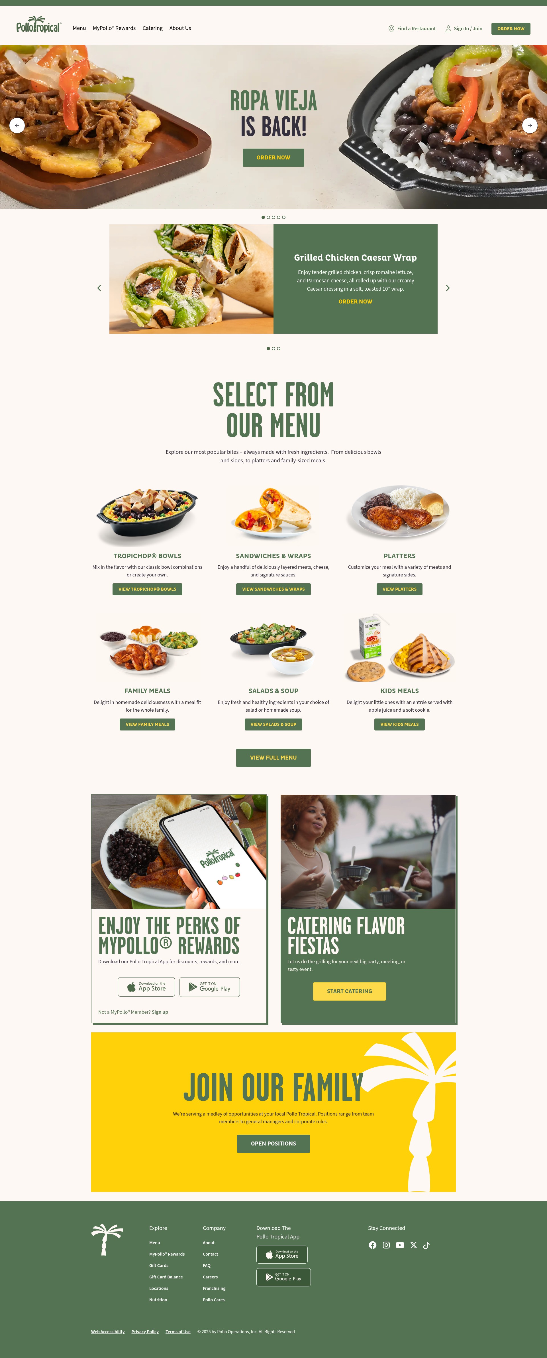 Screenshot of pollotropical.com