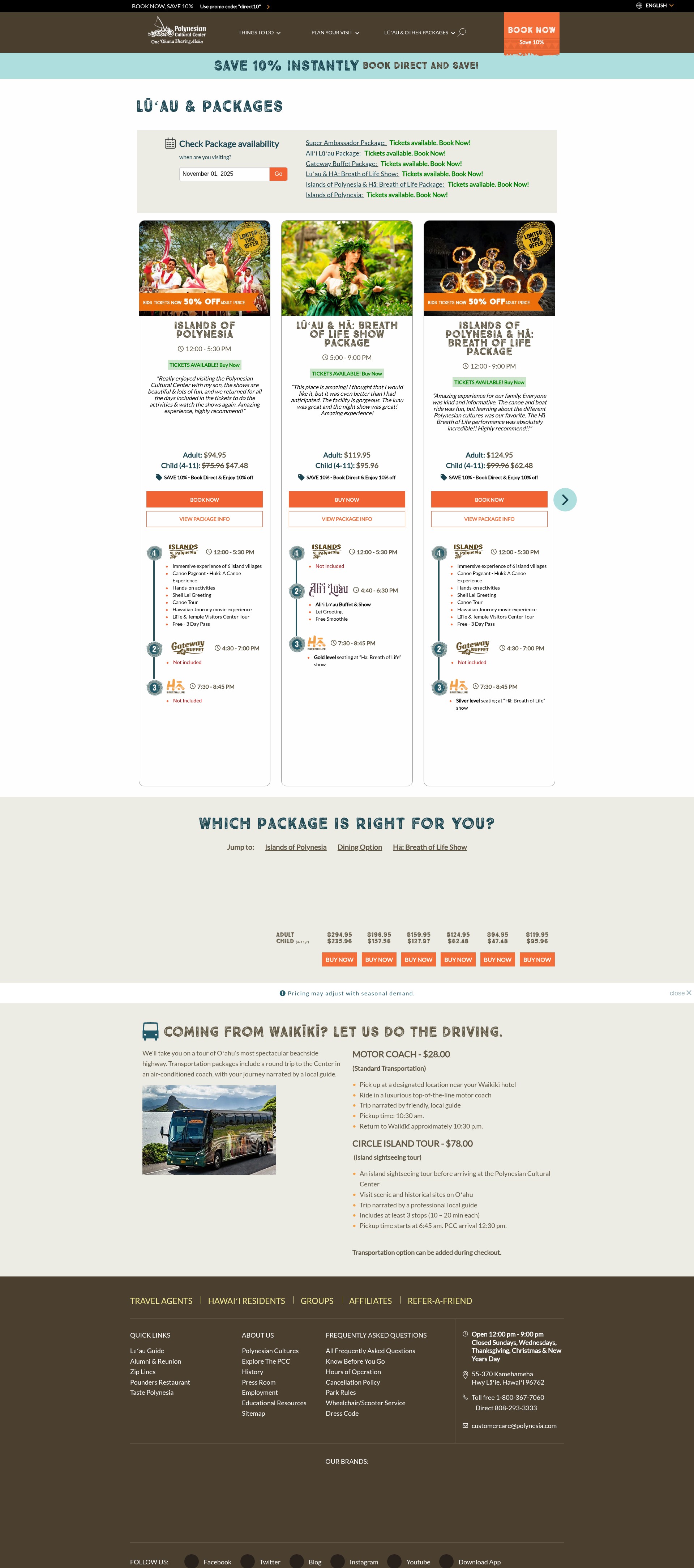 Screenshot of polynesia.com