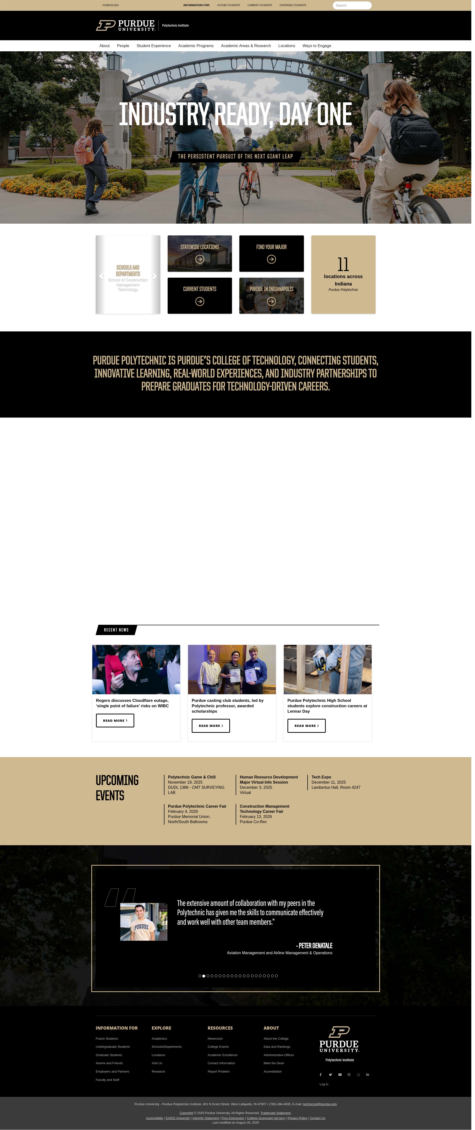 Screenshot of polytechnic.purdue.edu
