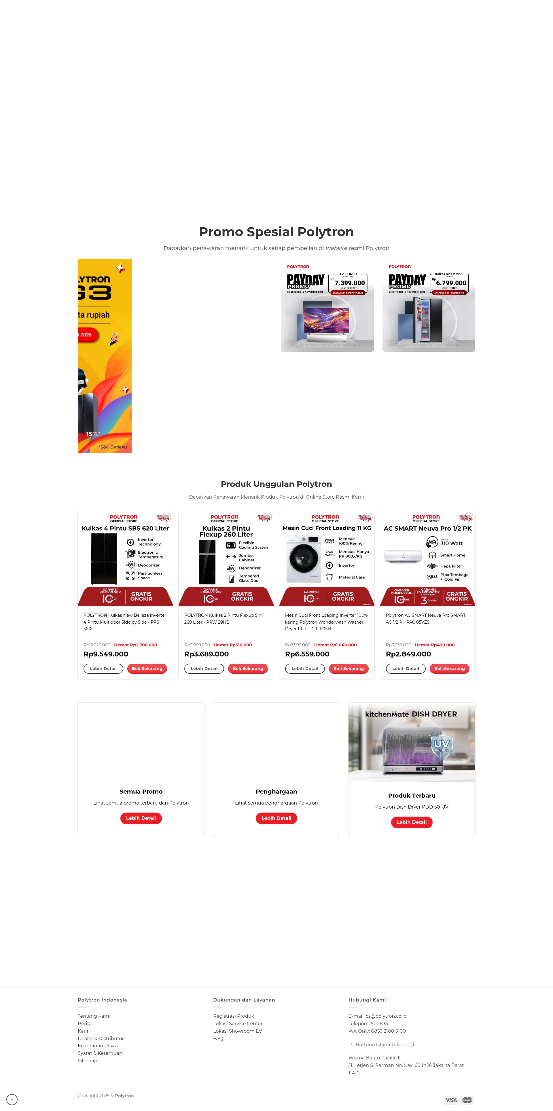 Screenshot of polytron.co.id