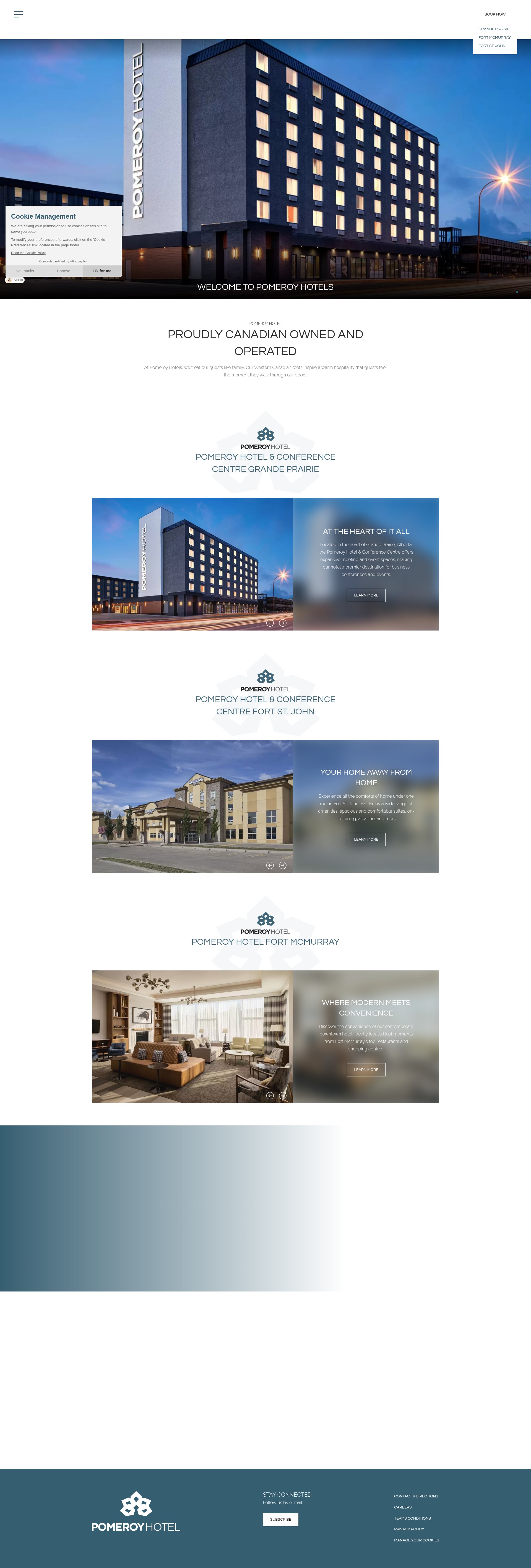 Screenshot of pomeroyhotel.com