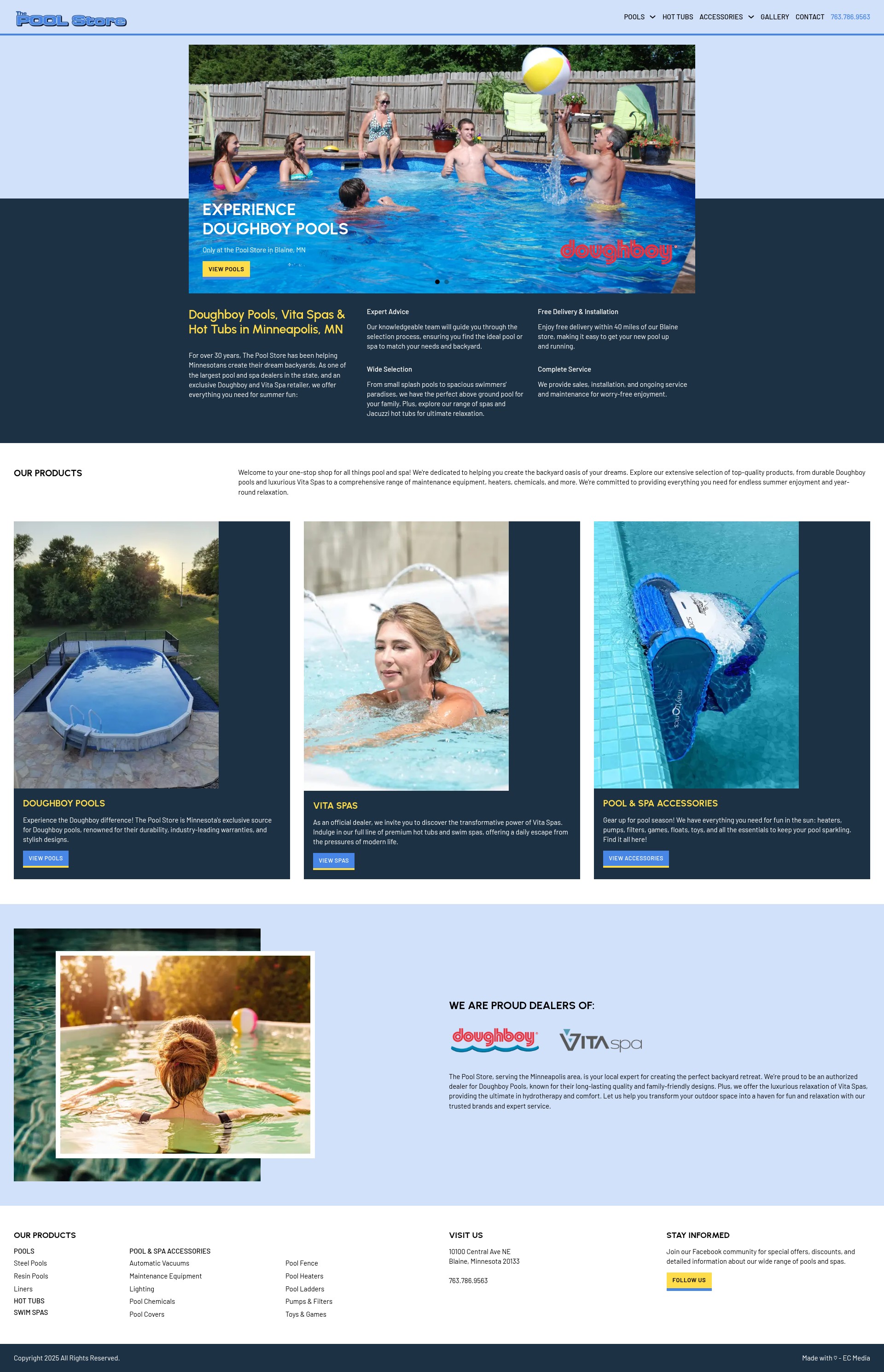 Screenshot of poolstoreinc.com