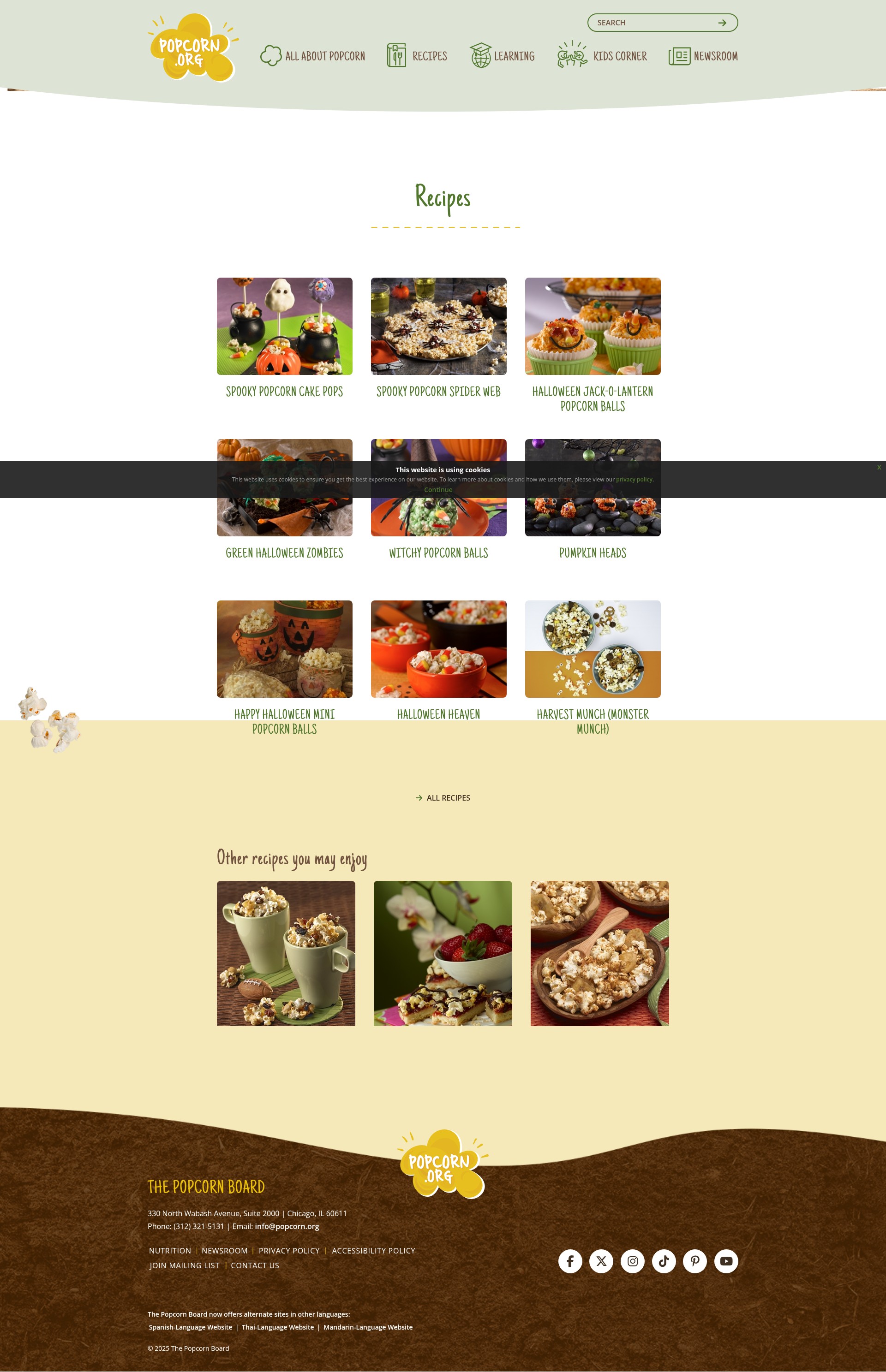 Screenshot of popcorn.org