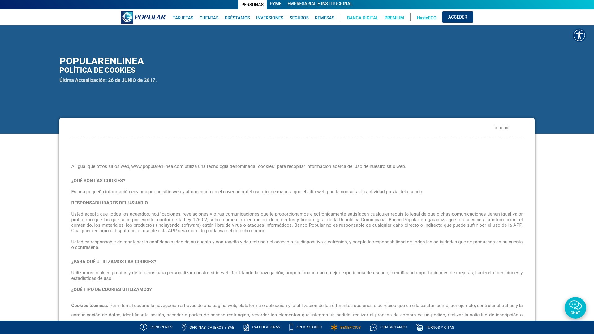 Screenshot of popularenlinea.com
