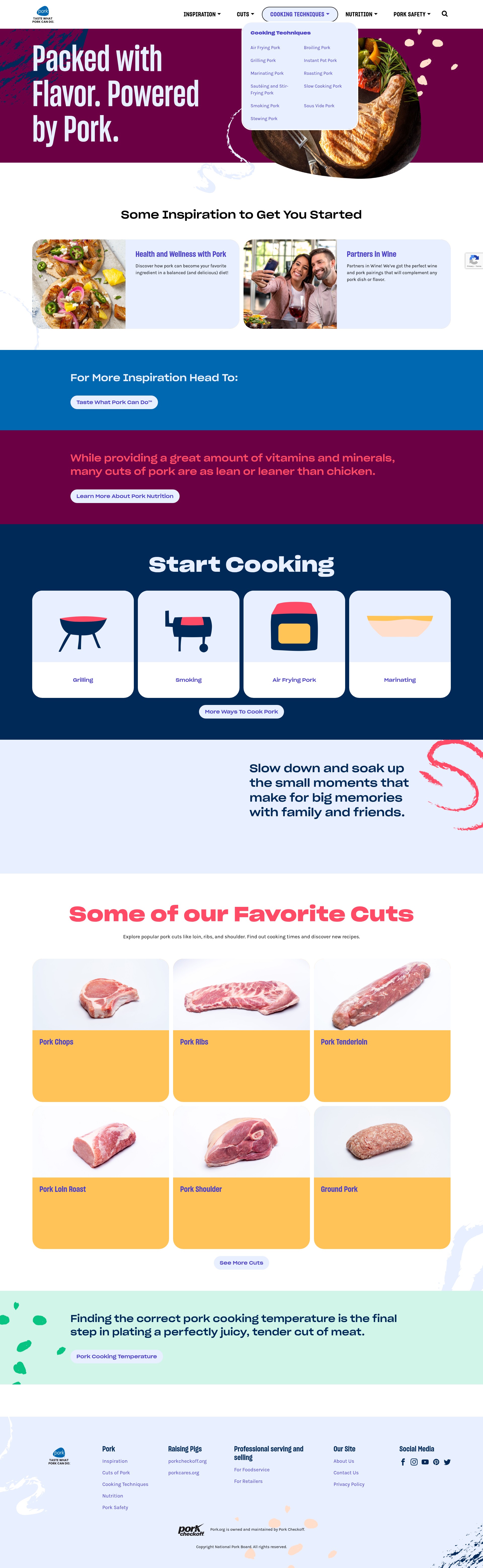 Screenshot of pork.org