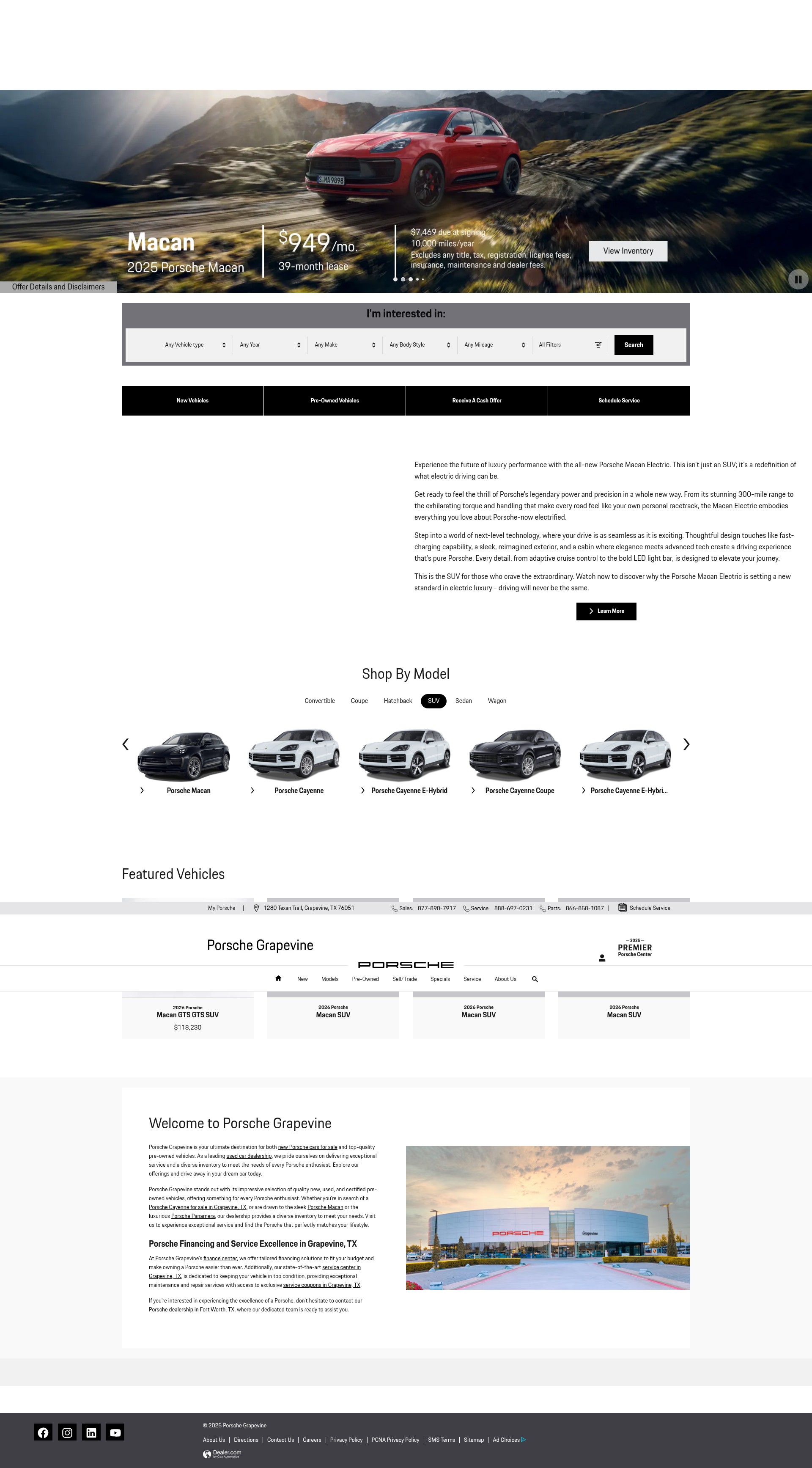 Screenshot of porschegrapevine.com