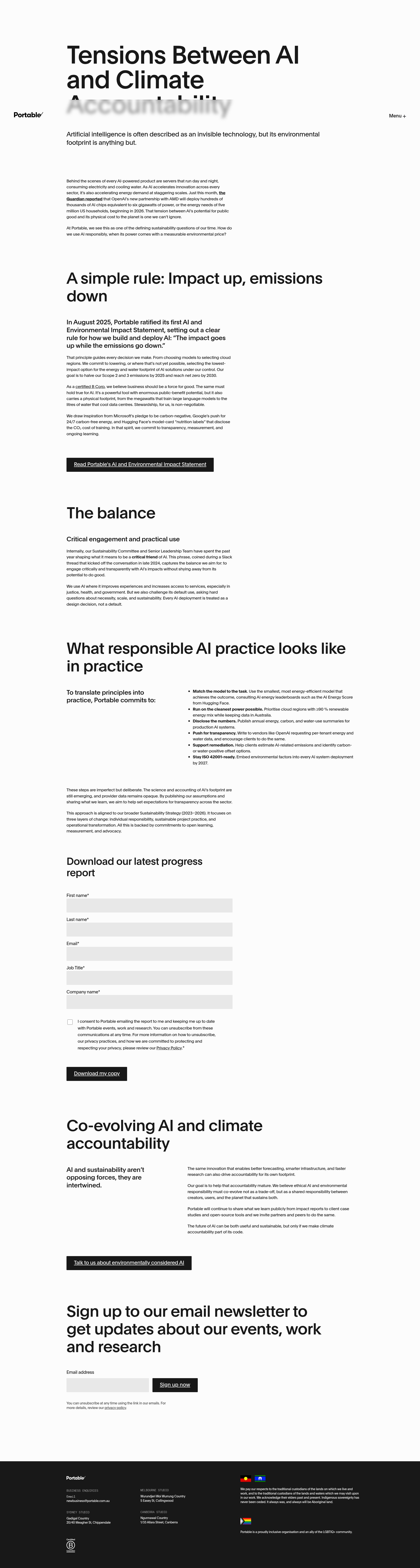 Screenshot of portable.com.au