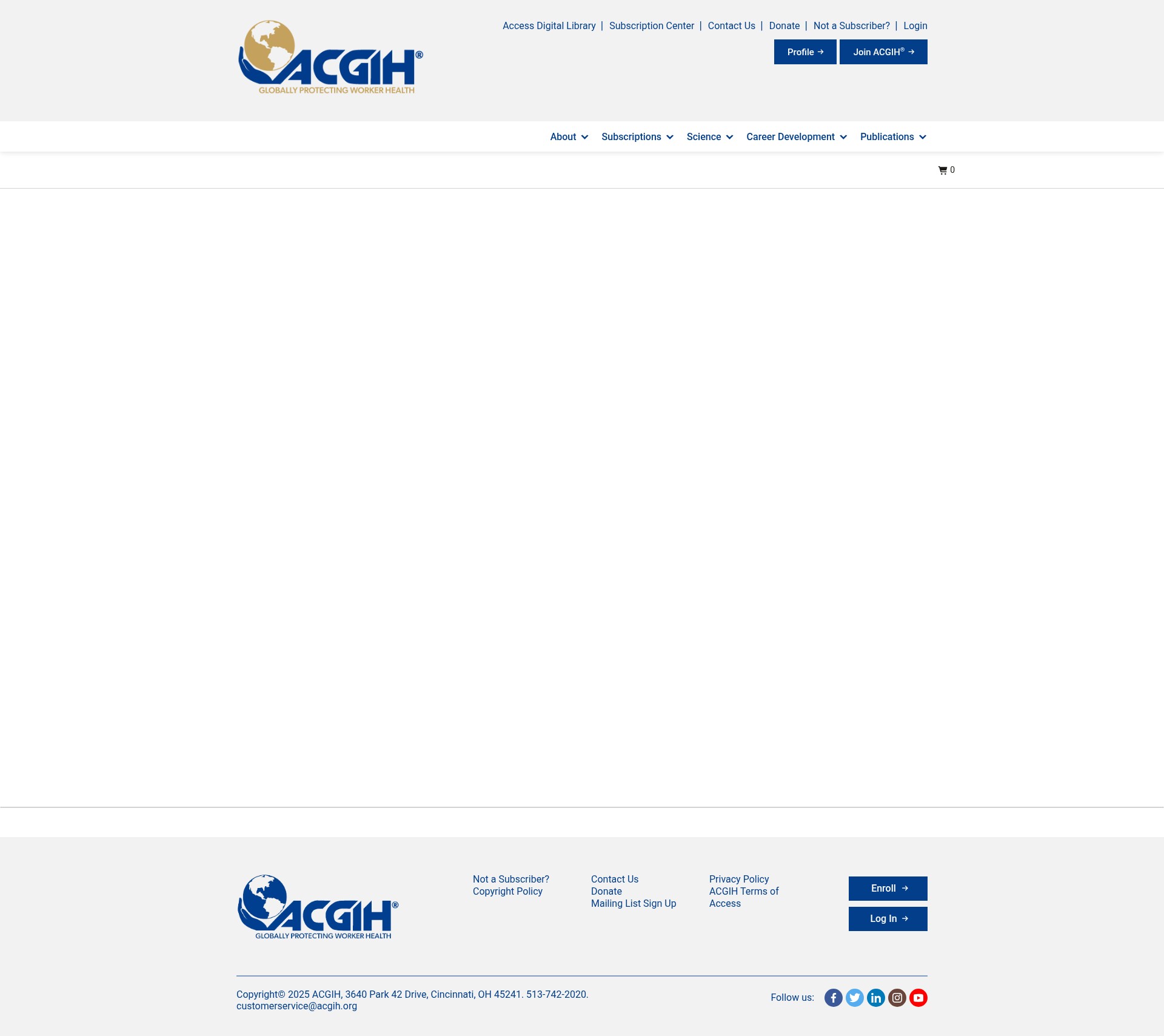 Screenshot of portal.acgih.org