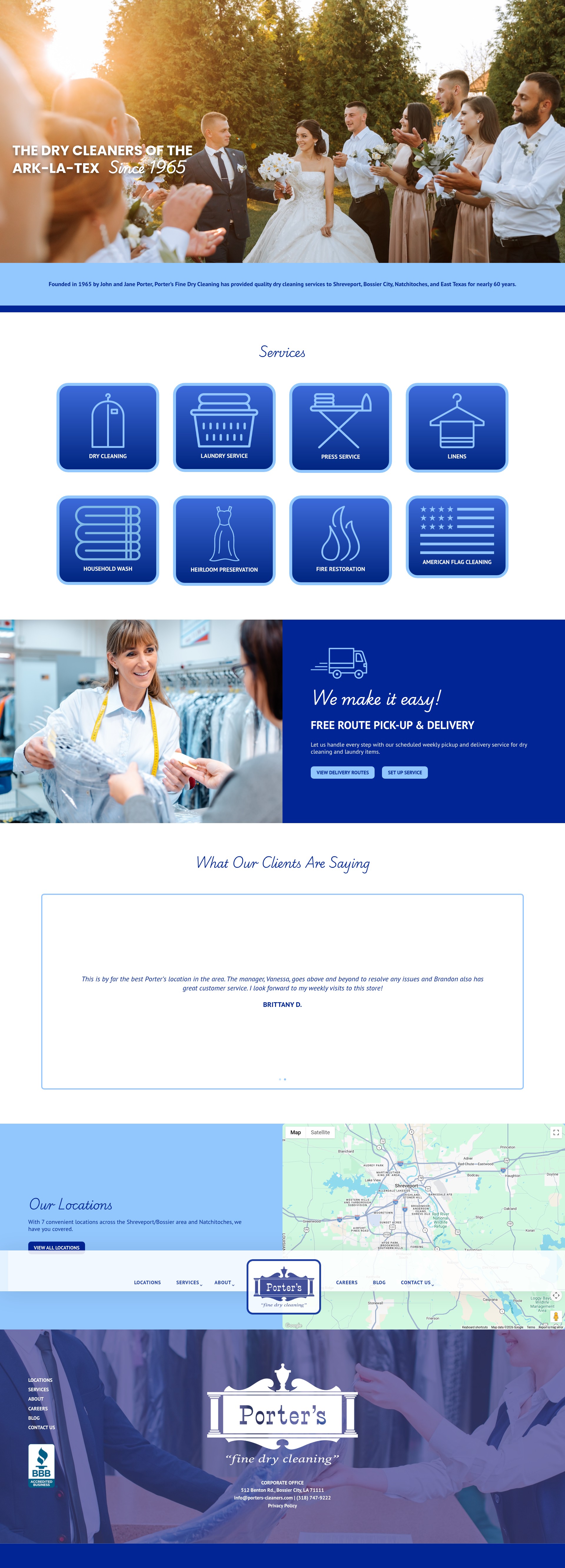 Screenshot of porters-cleaners.com