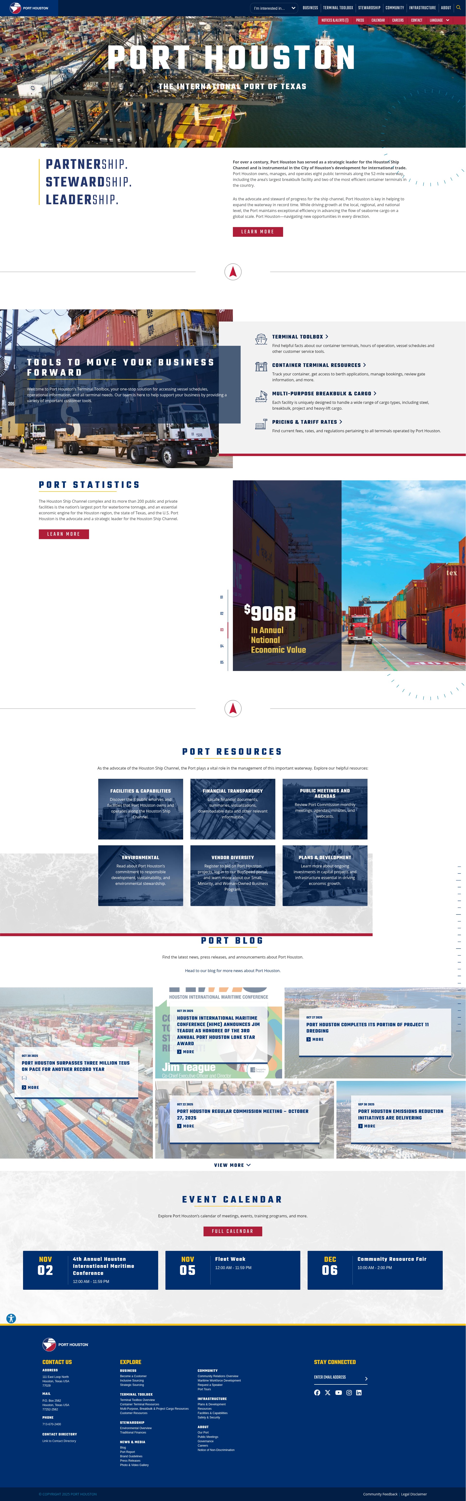 Screenshot of porthouston.com