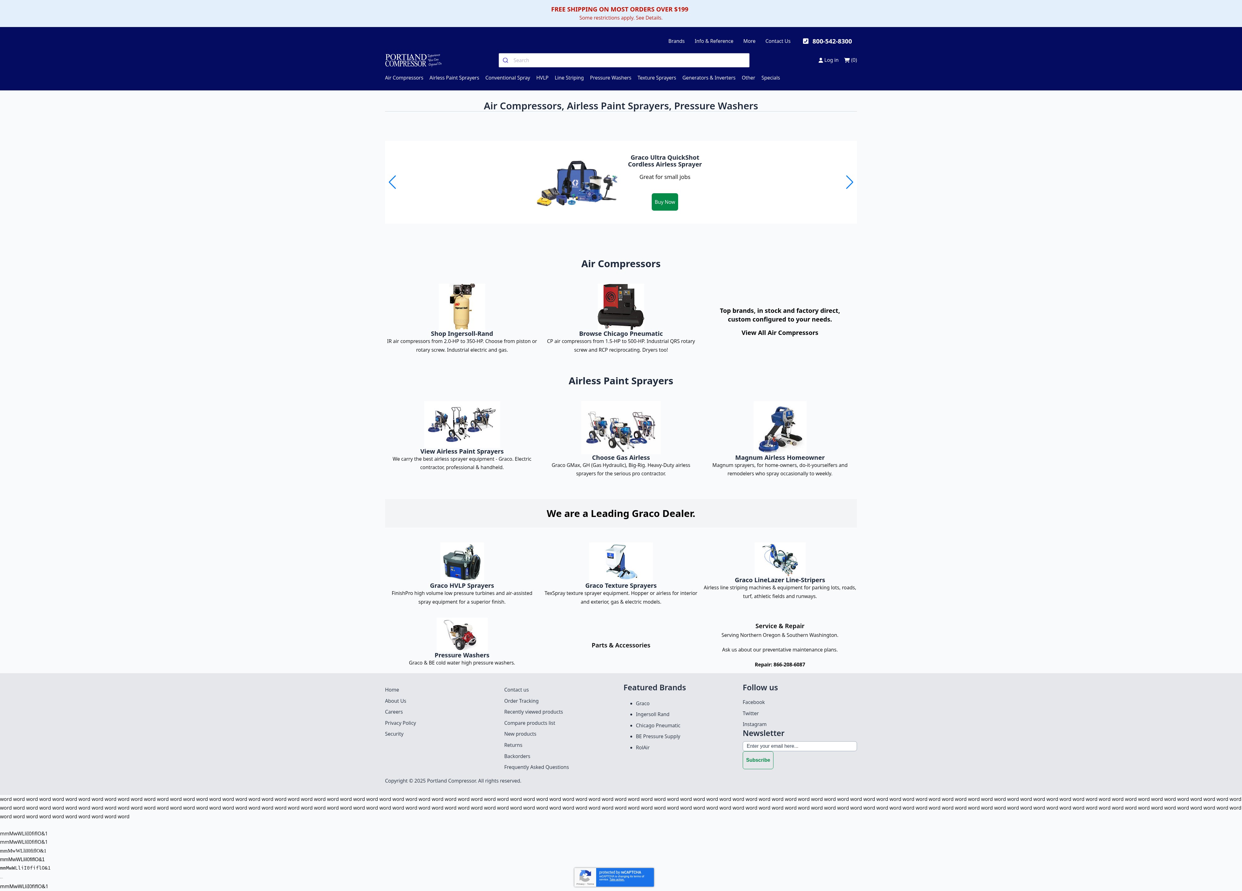 Screenshot of portlandcompressor.com
