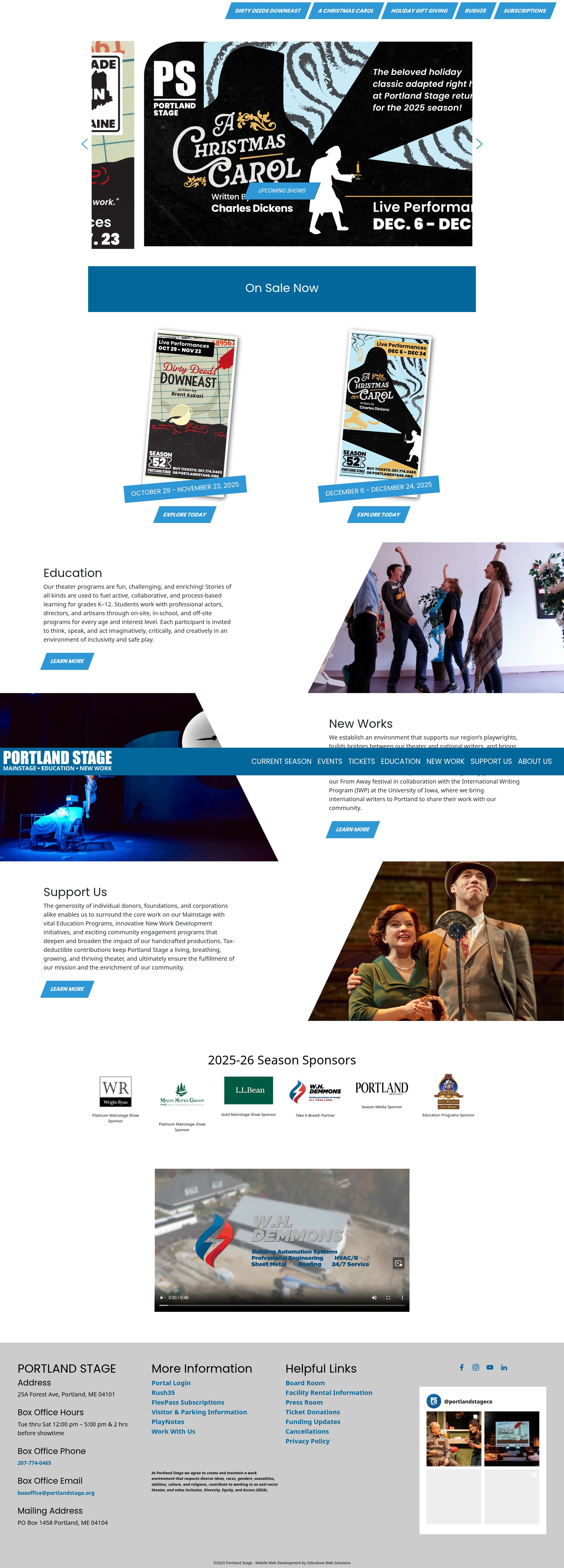Screenshot of portlandstage.org