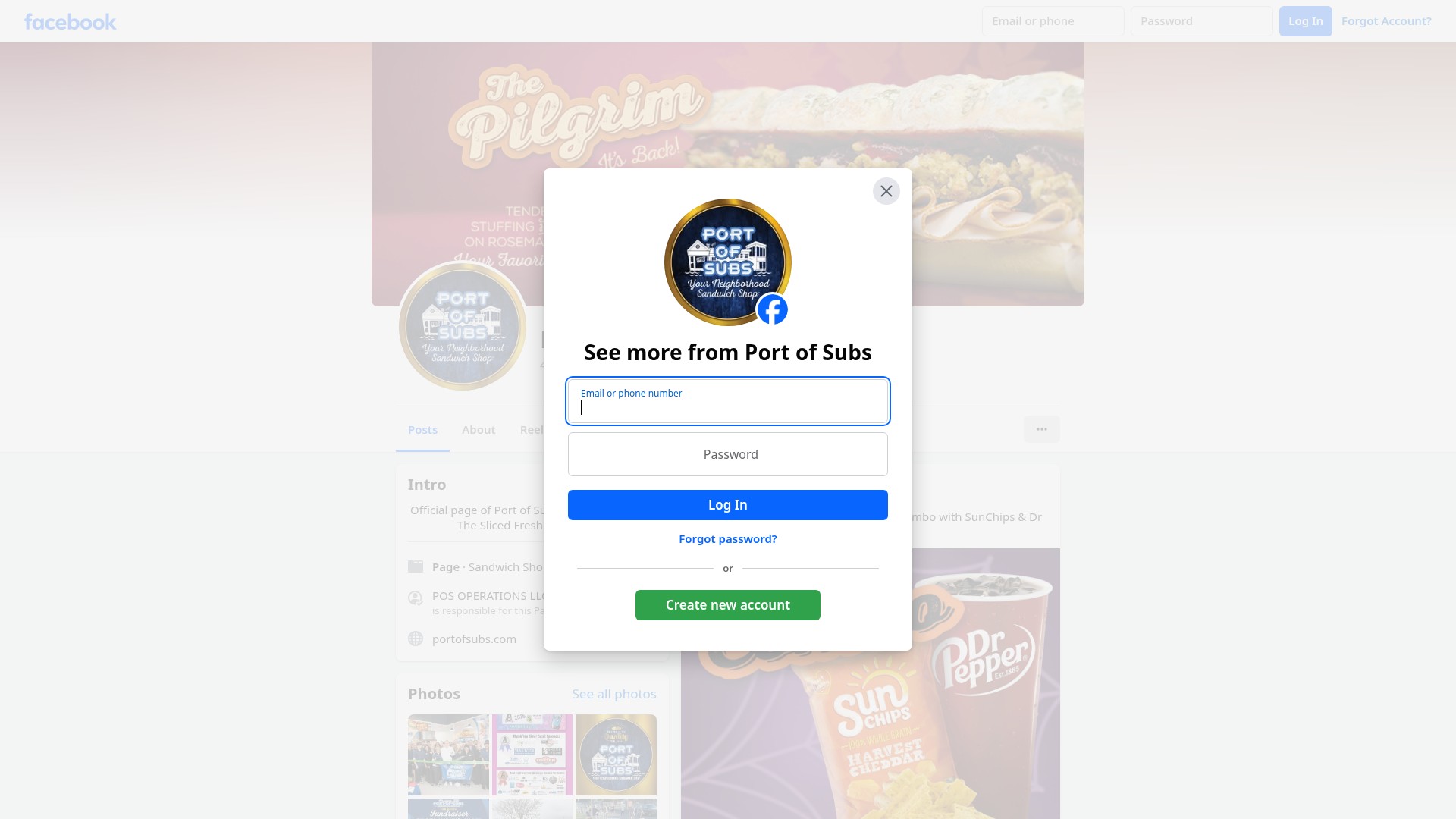 Screenshot of portofsubs.com