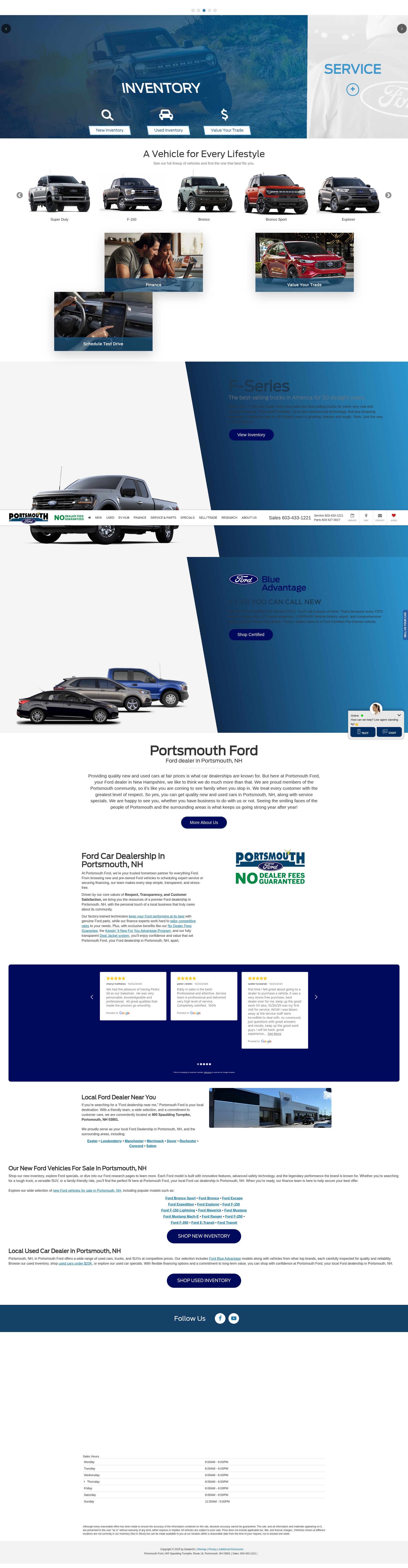 Screenshot of portsmouthford.com