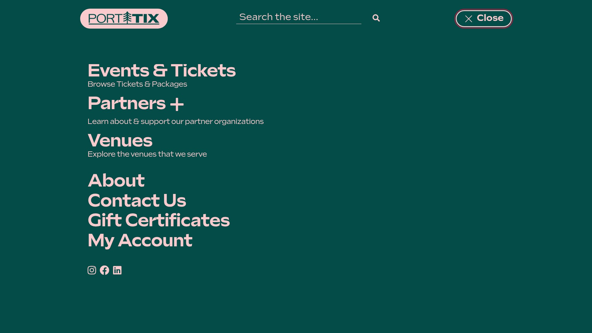 Screenshot of porttix.com