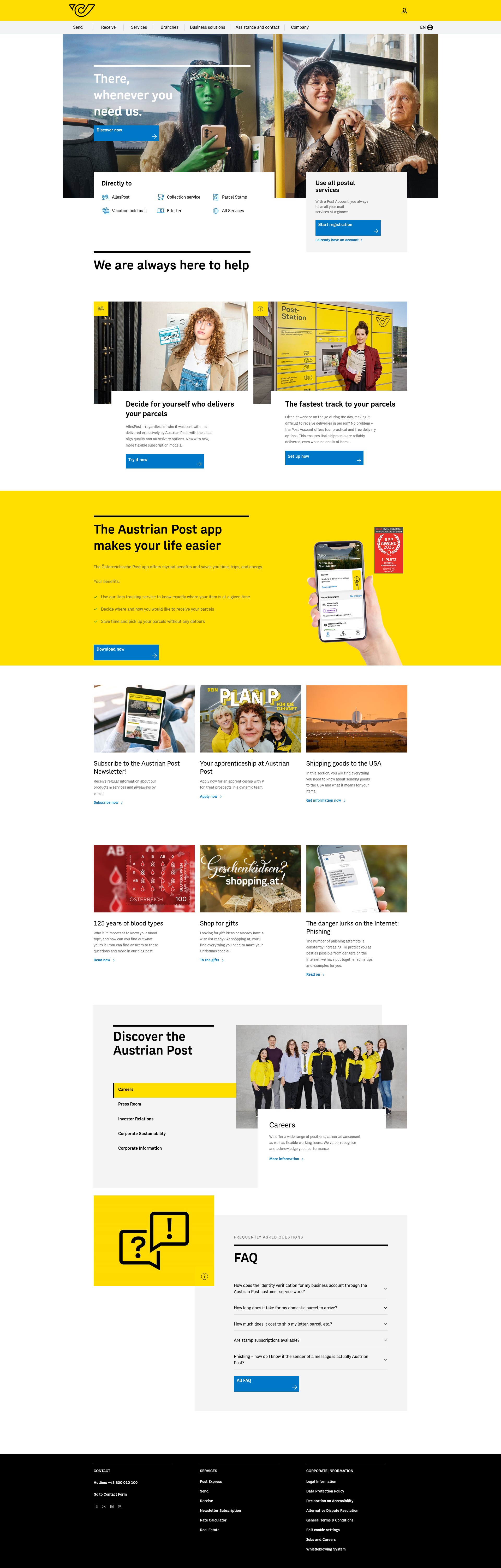 Screenshot of post.at