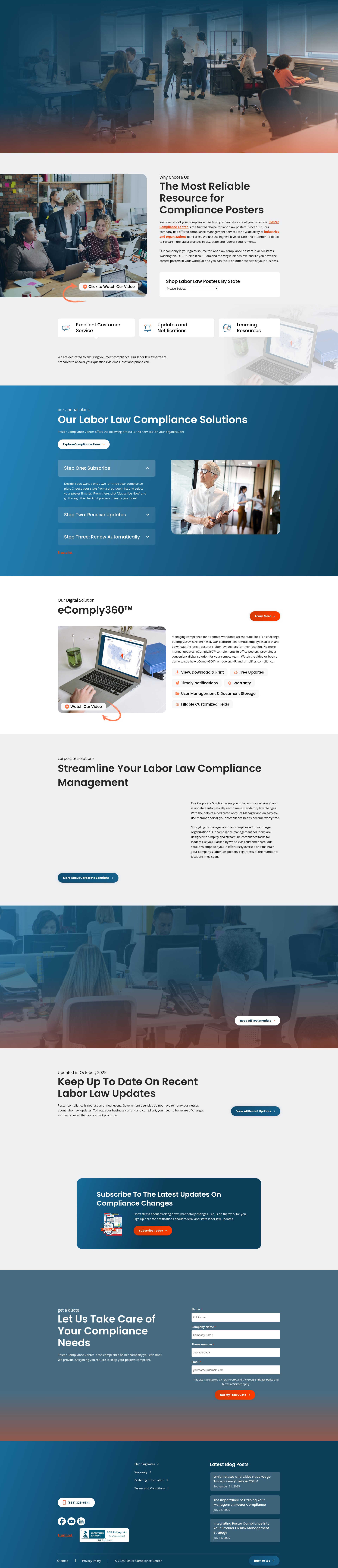 Screenshot of postercompliance.com