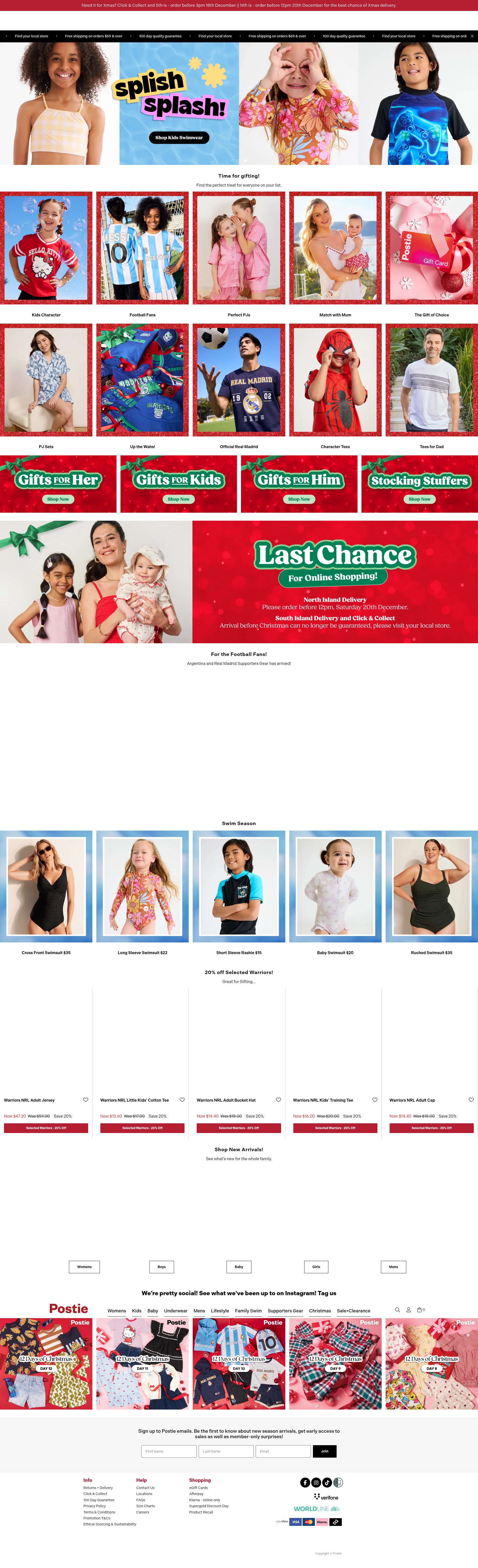 Screenshot of postie.co.nz