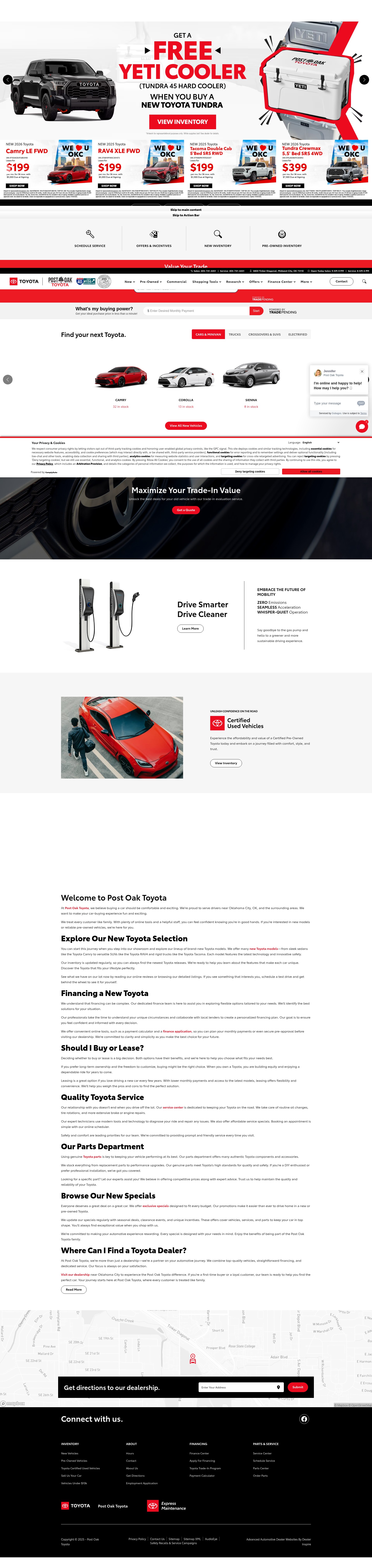 Screenshot of postoaktoyota.com