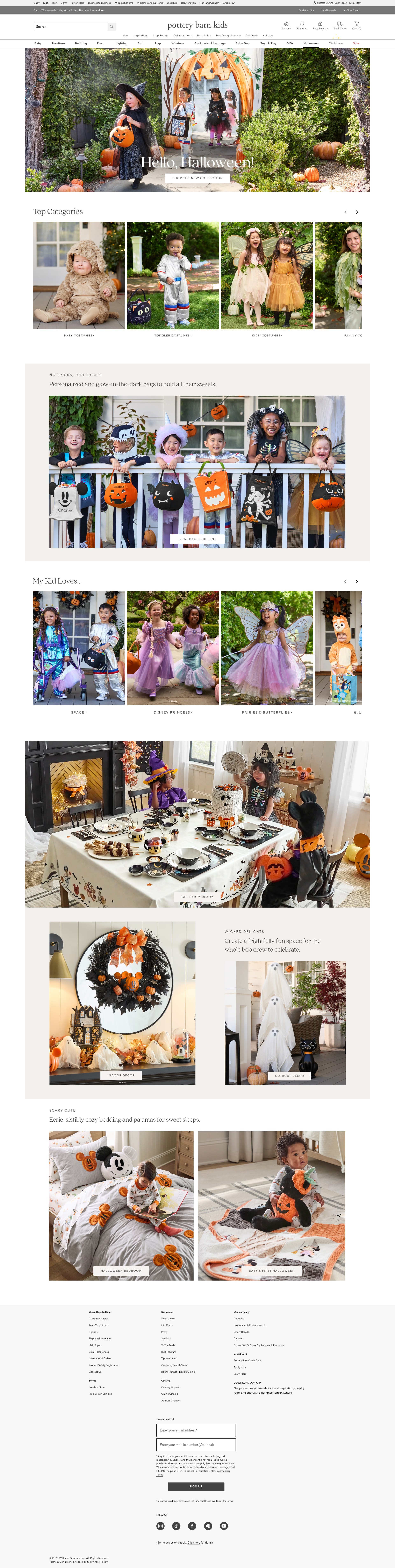 Screenshot of potterybarnkids.com