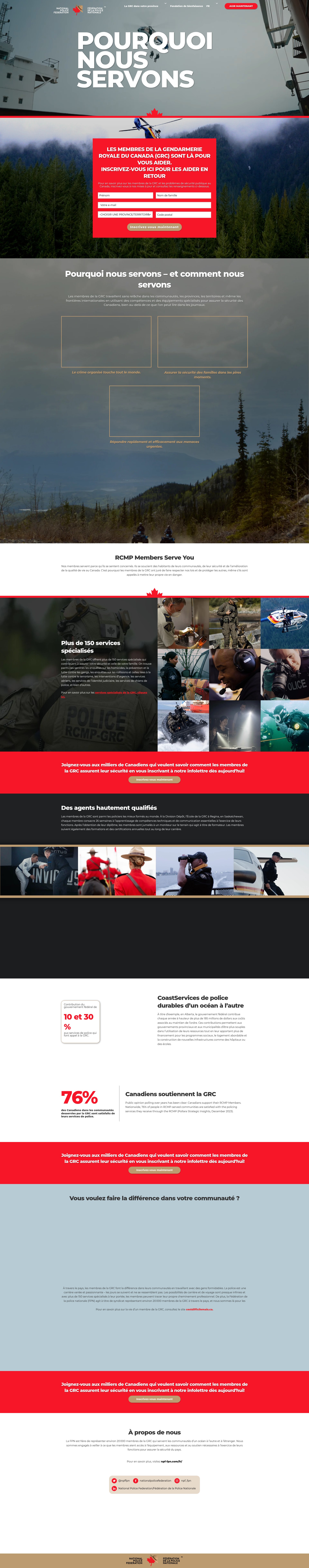 Screenshot of pourquoinousservons.ca