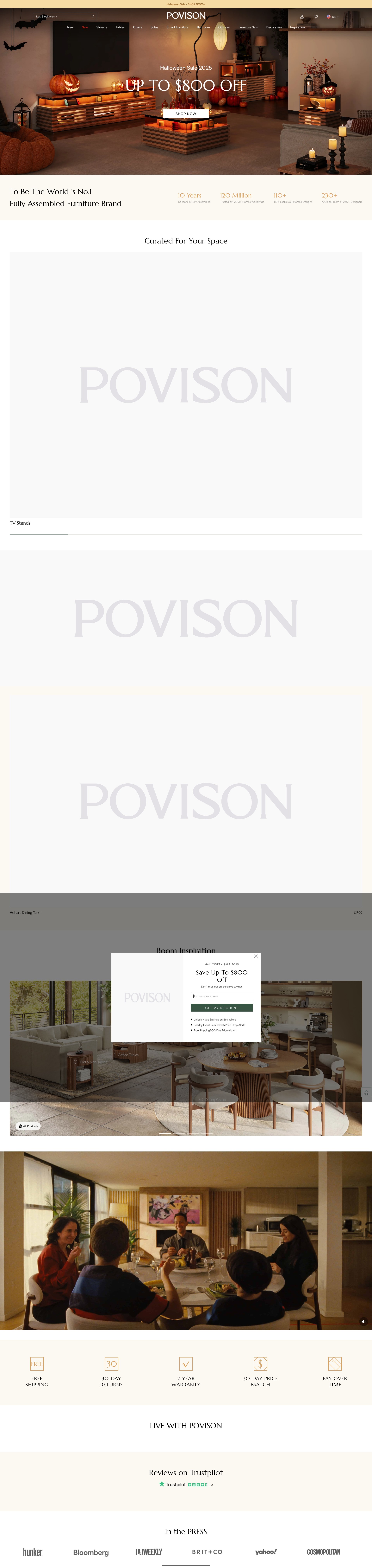 Screenshot of povison.com