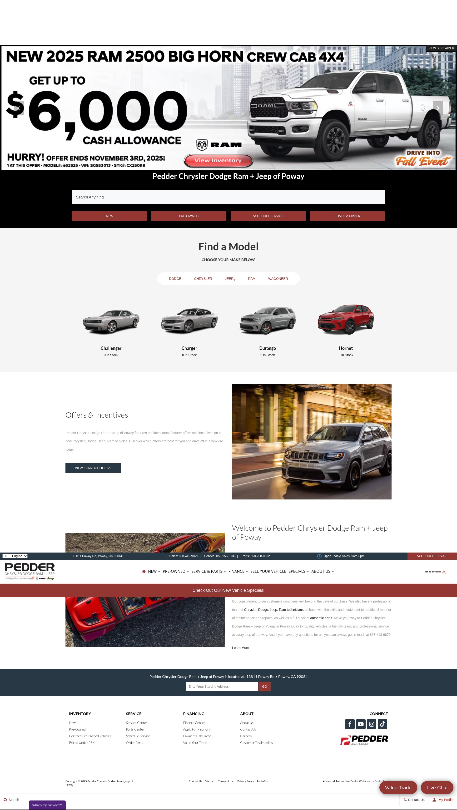 Screenshot of powaycdjr.com