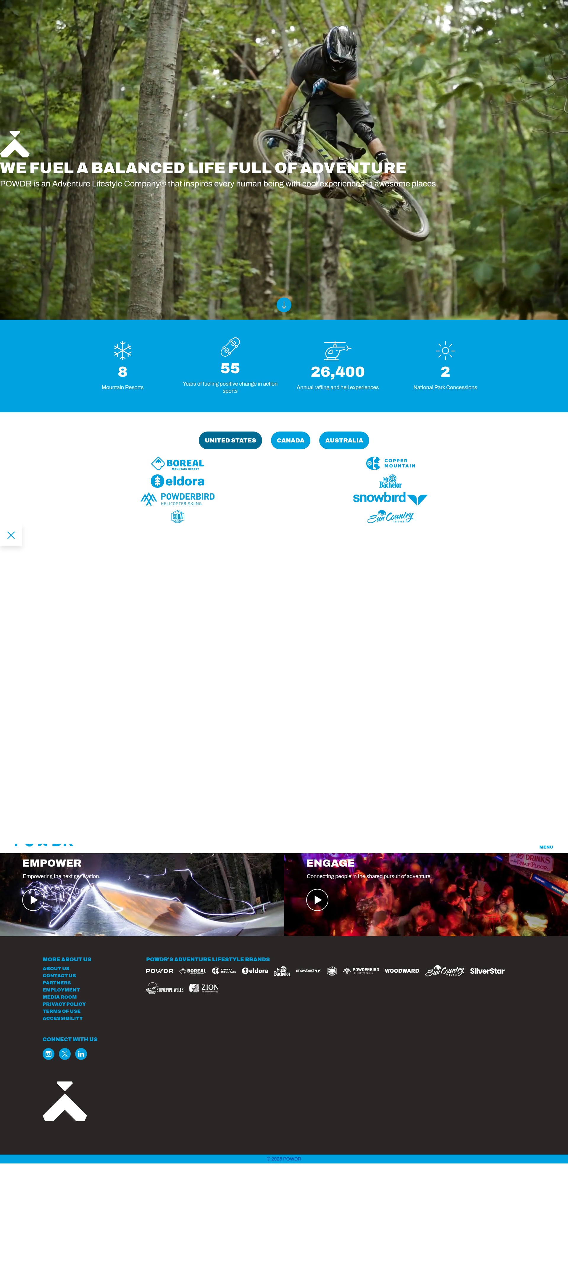 Screenshot of powdr.com