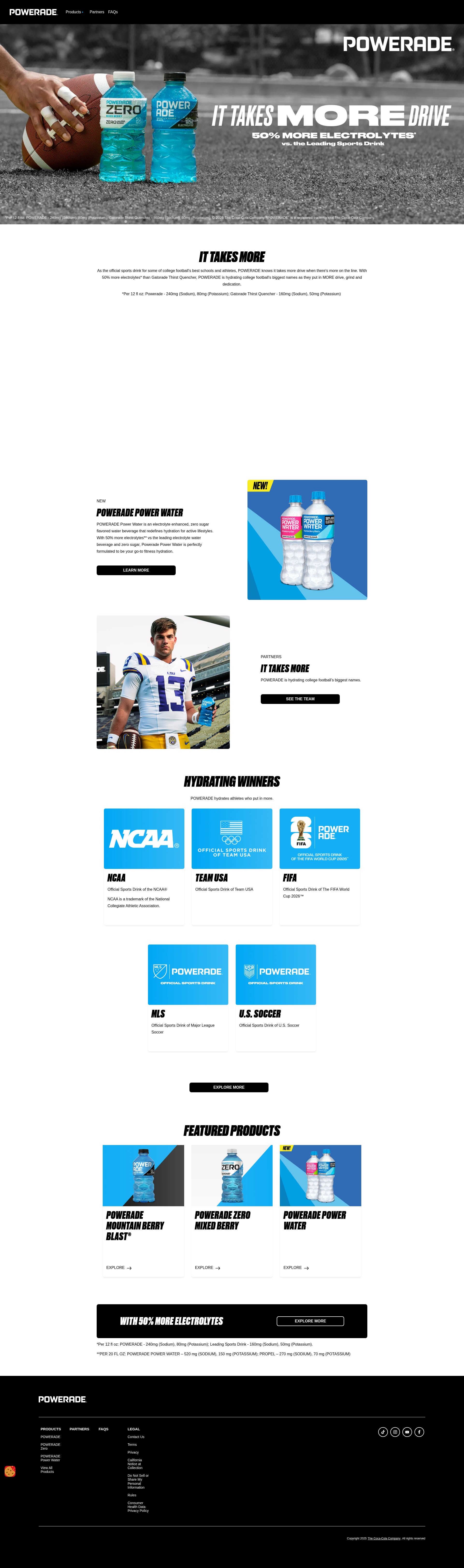 Screenshot of powerade.com