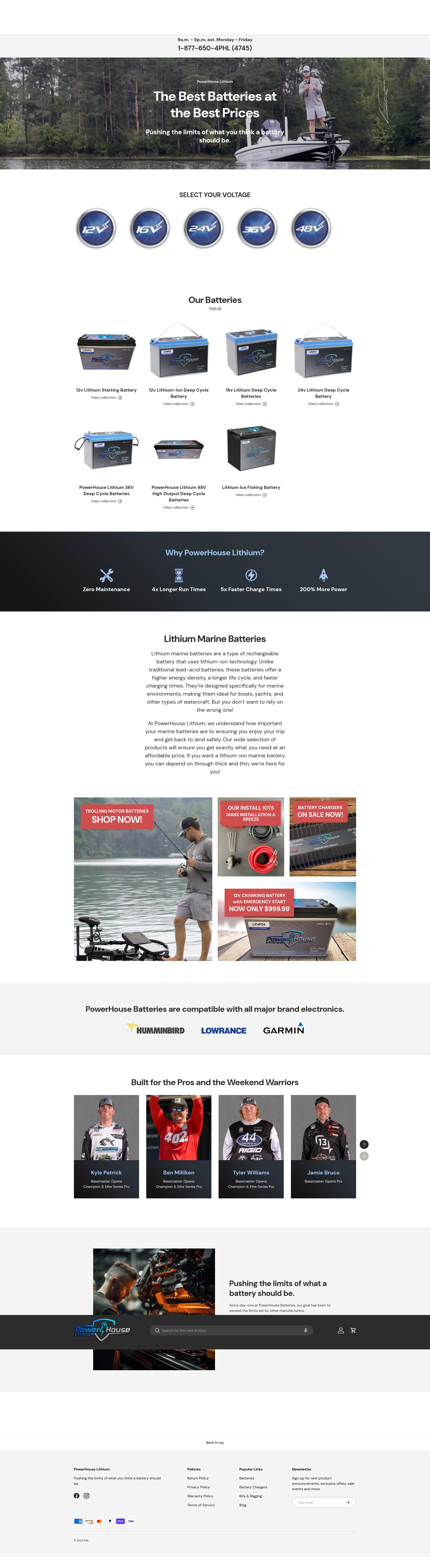 Screenshot of powerhouselithium.myshopify.com