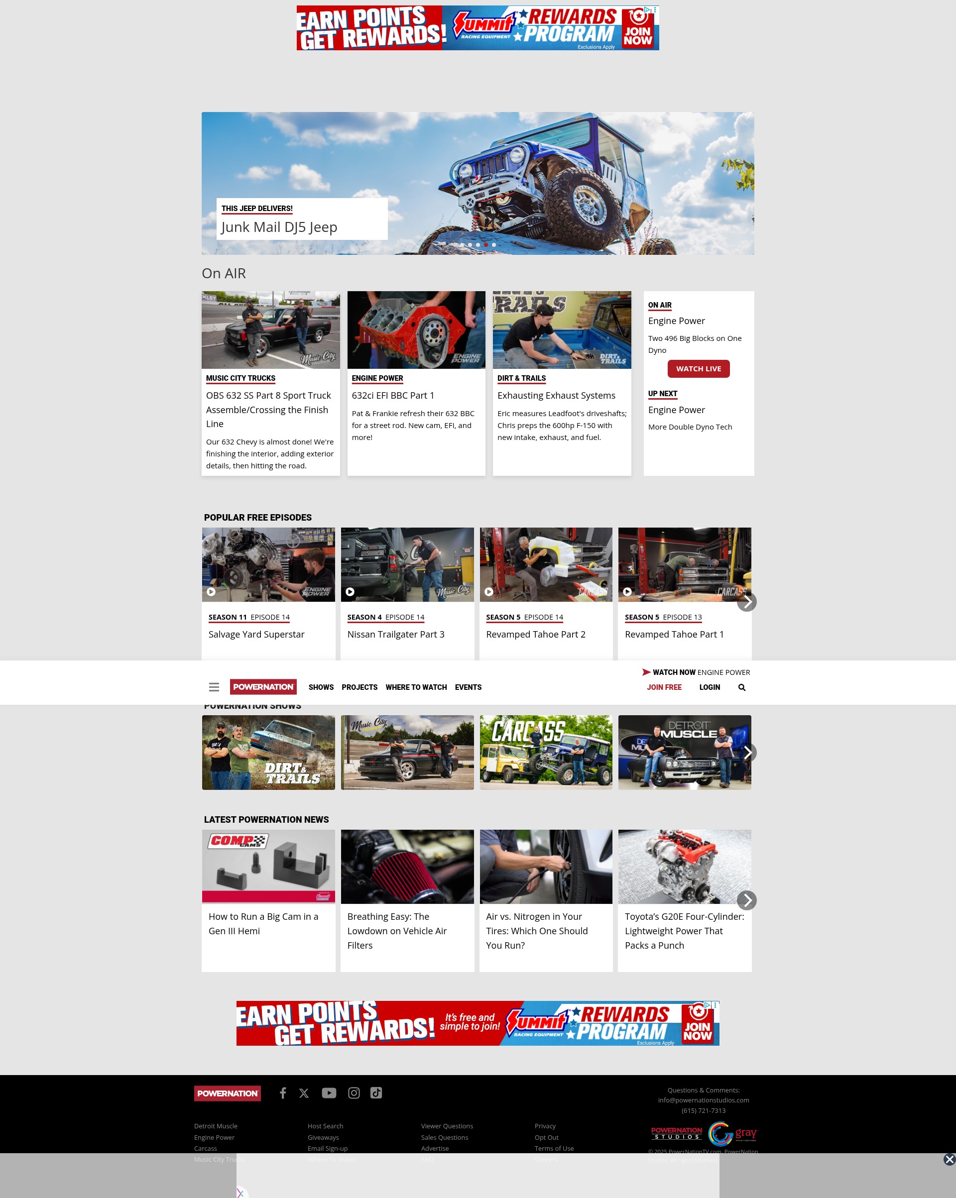 Screenshot of powernationtv.com