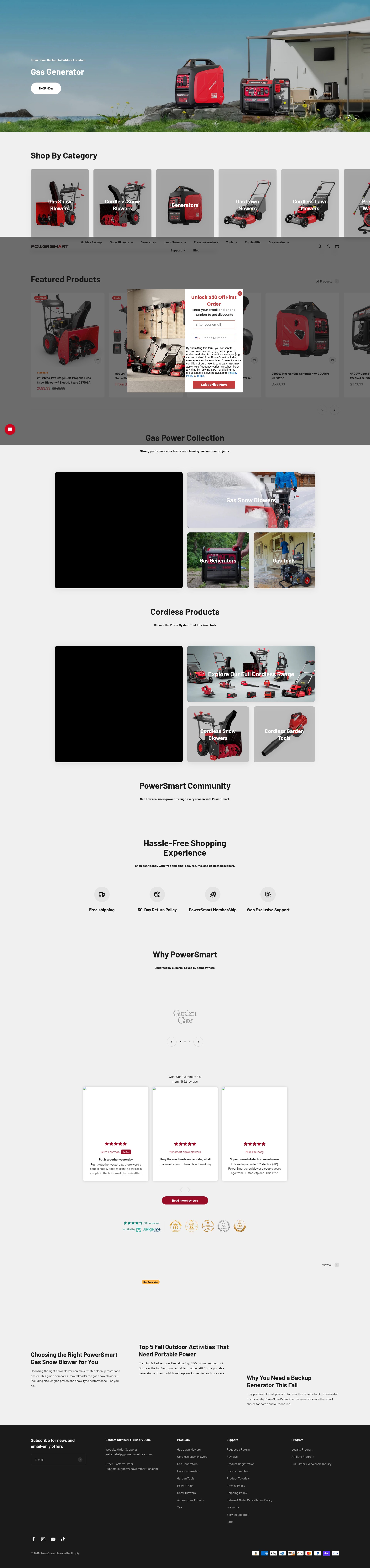 Screenshot of powersmartusa.com
