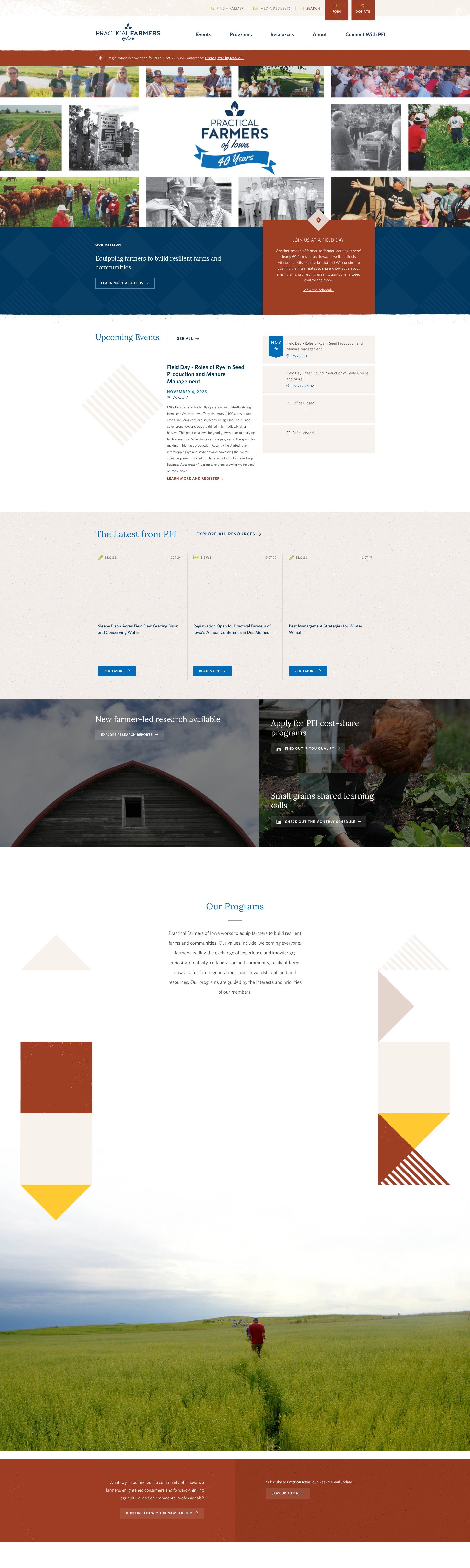 Screenshot of practicalfarmers.org