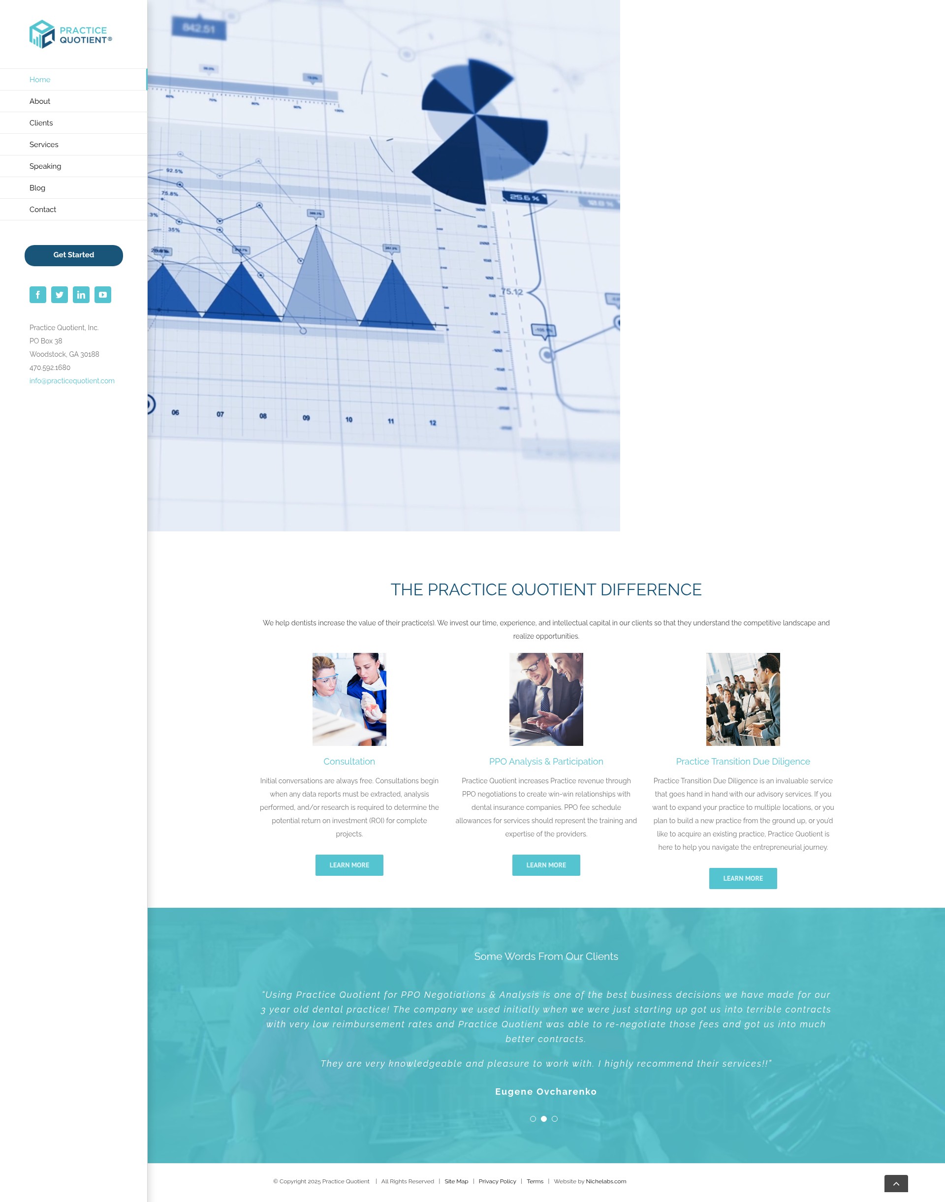 Screenshot of practicequotient.com