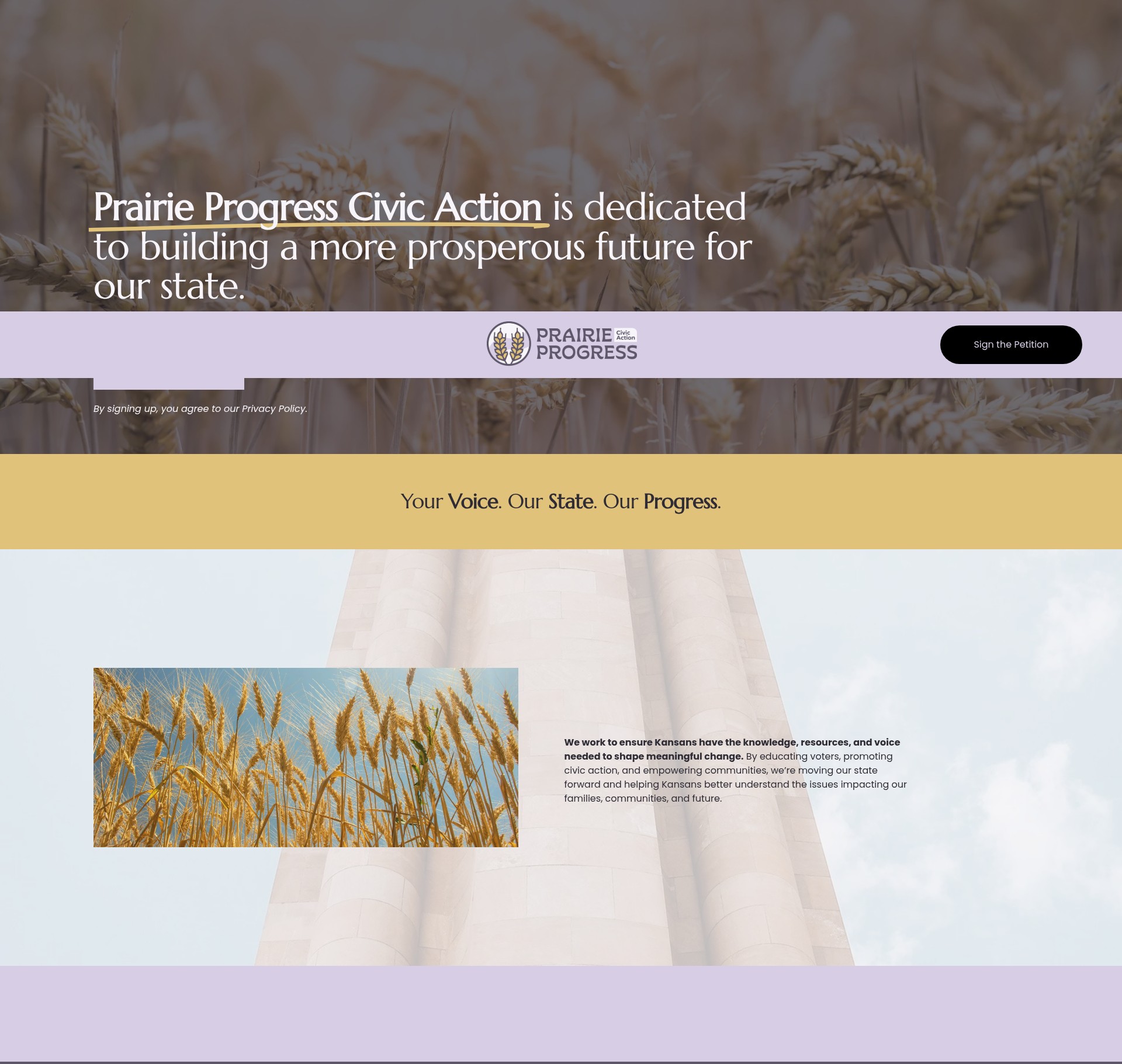 Screenshot of prairieprogressca.com