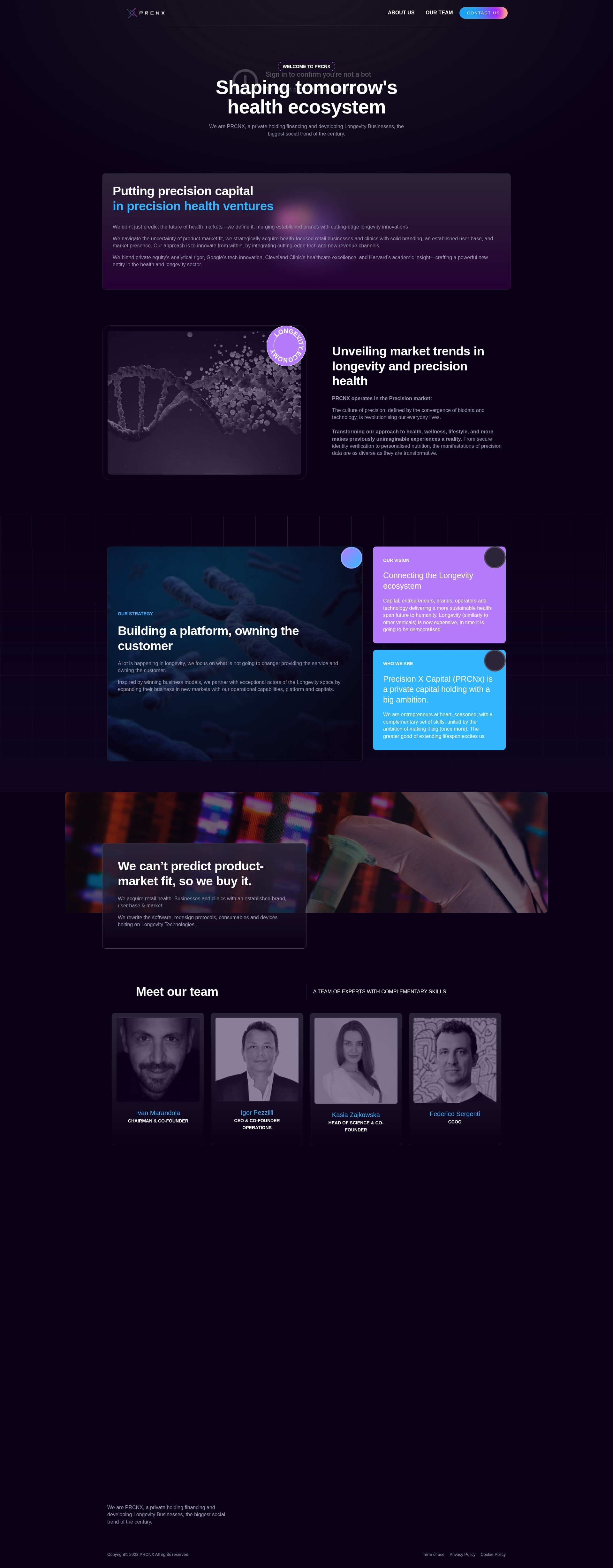 Screenshot of prcnx.co