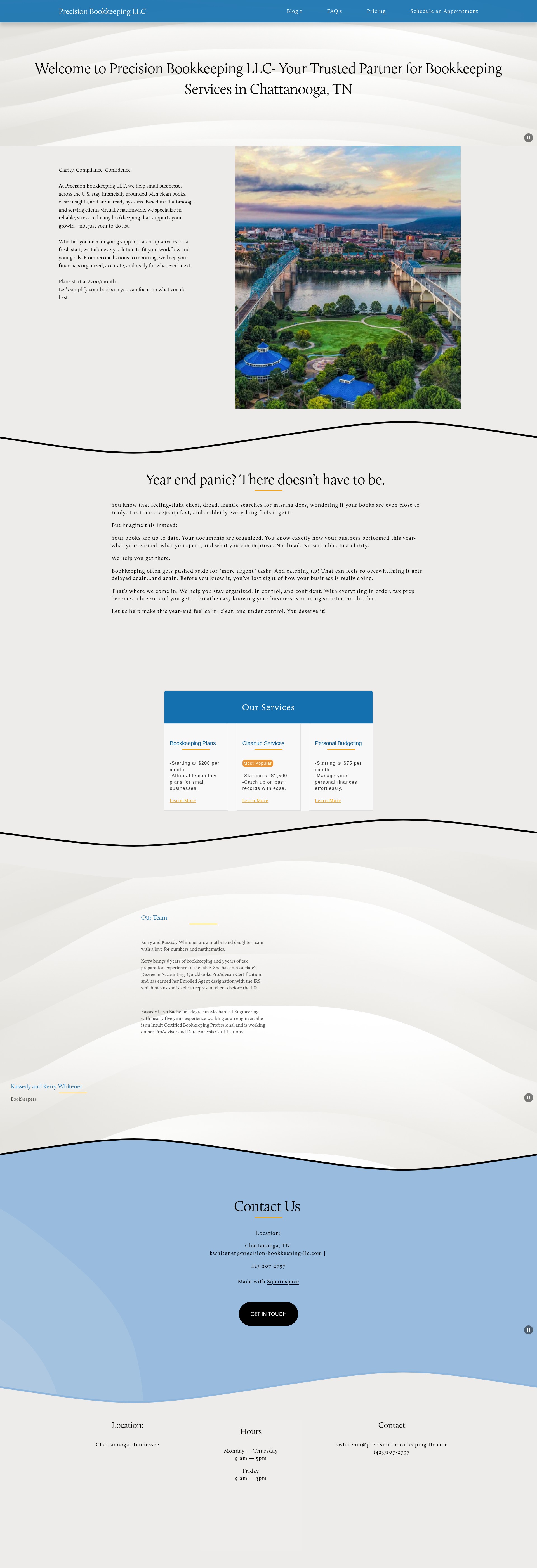 Screenshot of precision-bookkeeping-llc.com