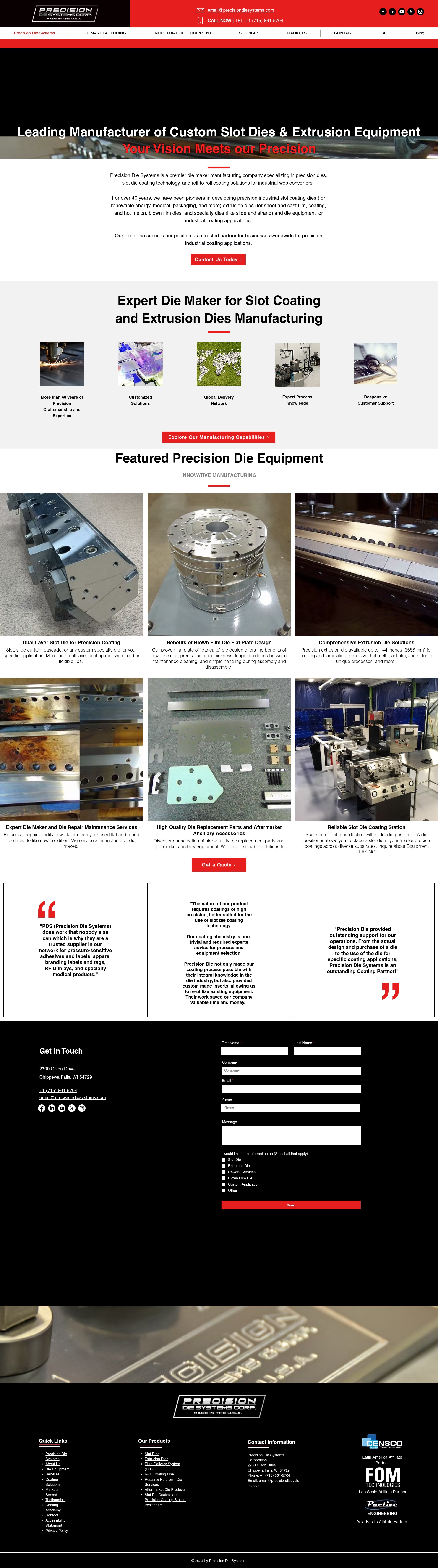 Screenshot of precisiondiesystems.com