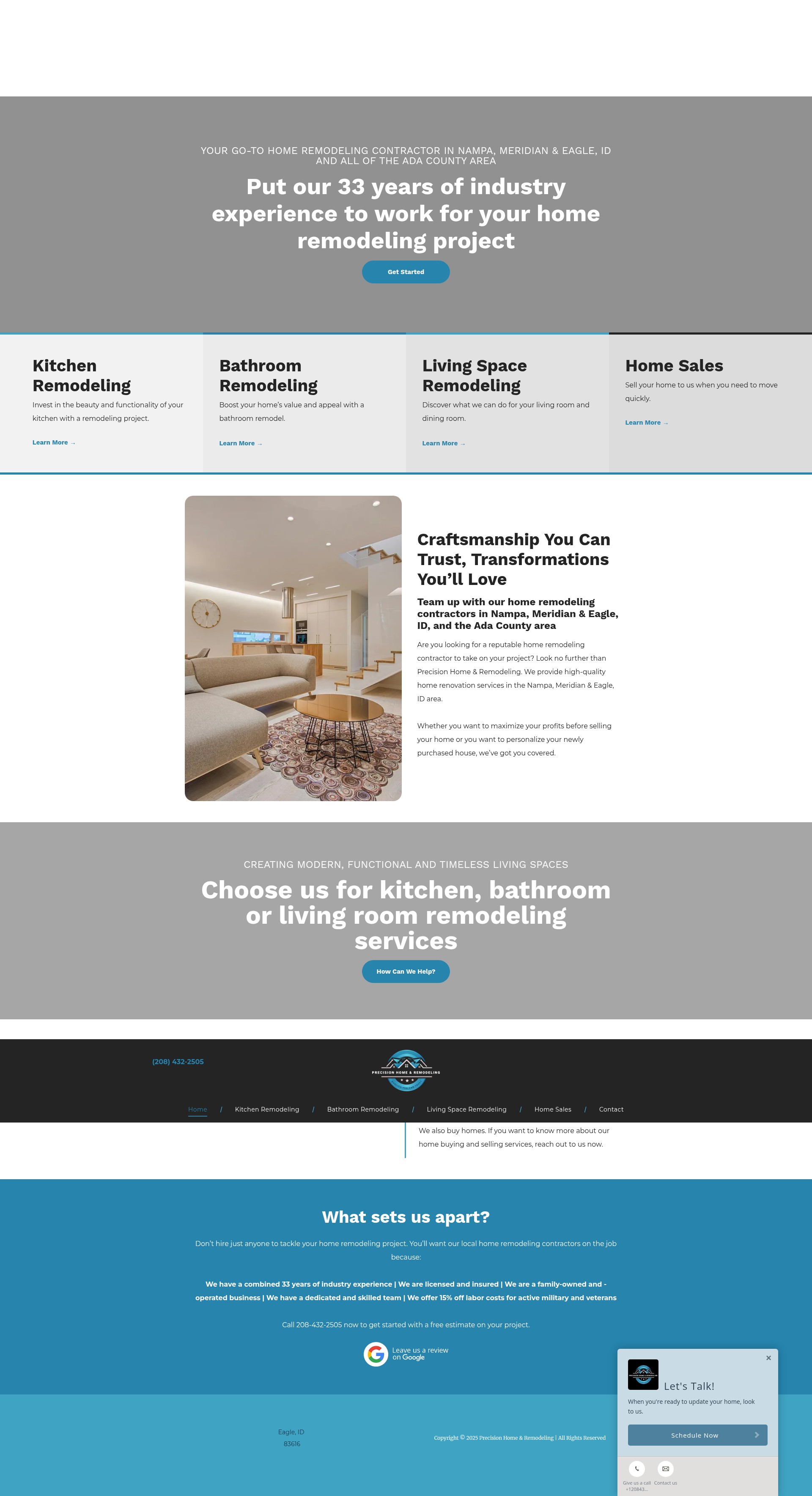 Screenshot of precisionhome-remodeling.com