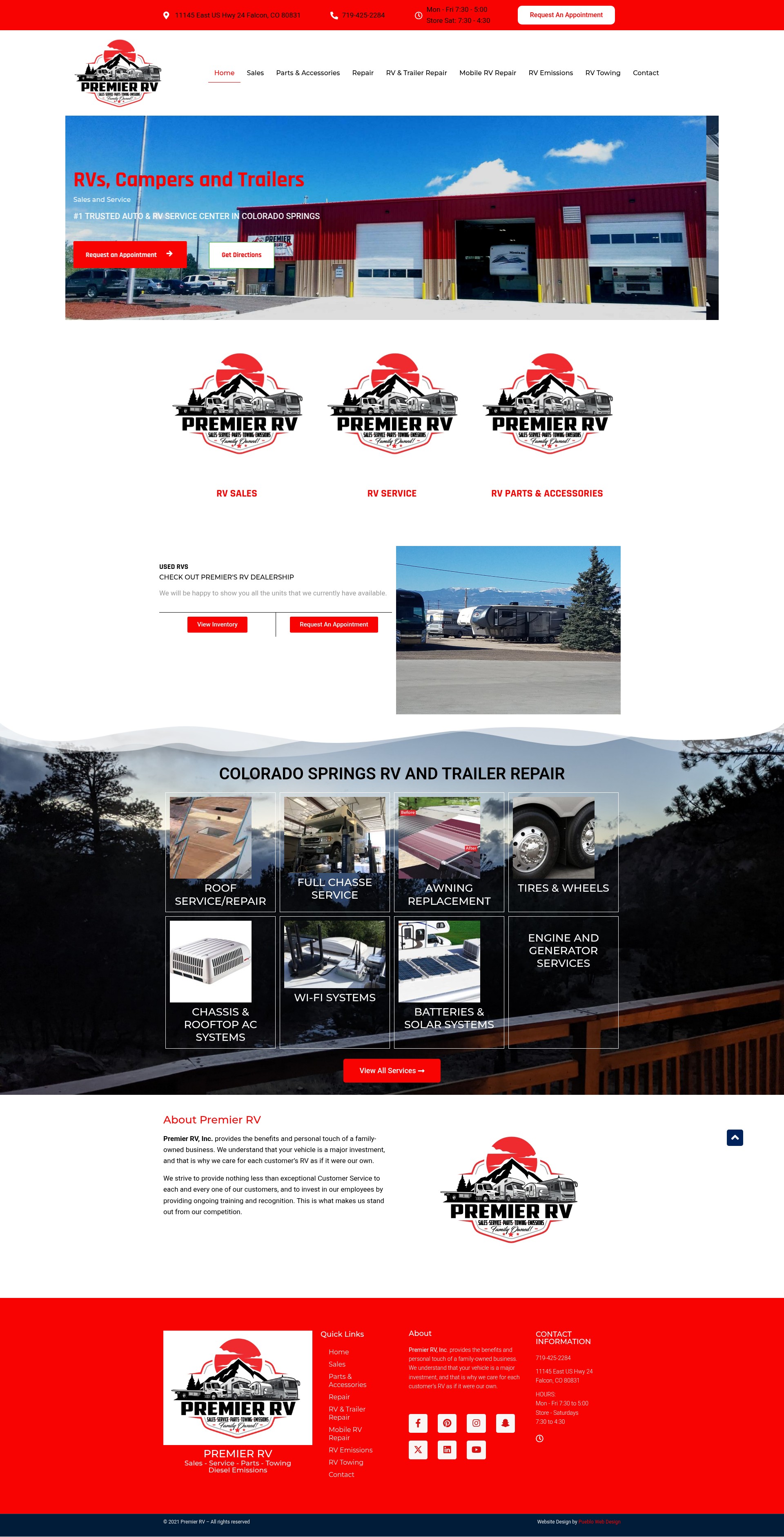 Screenshot of premierautoandrv.com