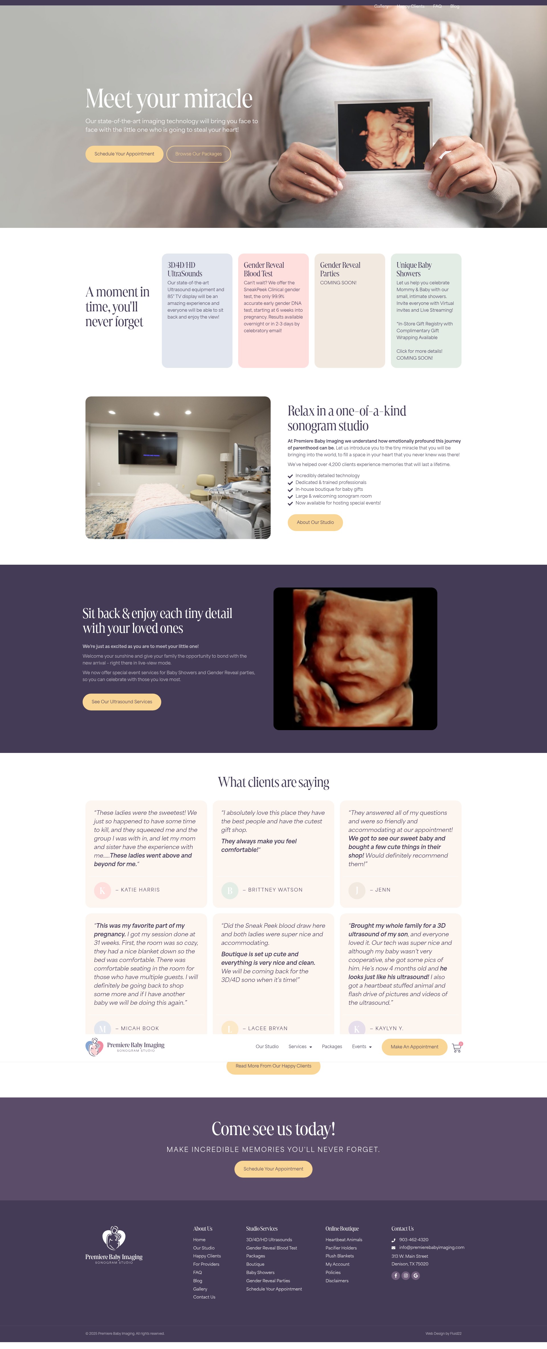 Screenshot of premierebabyimaging.com