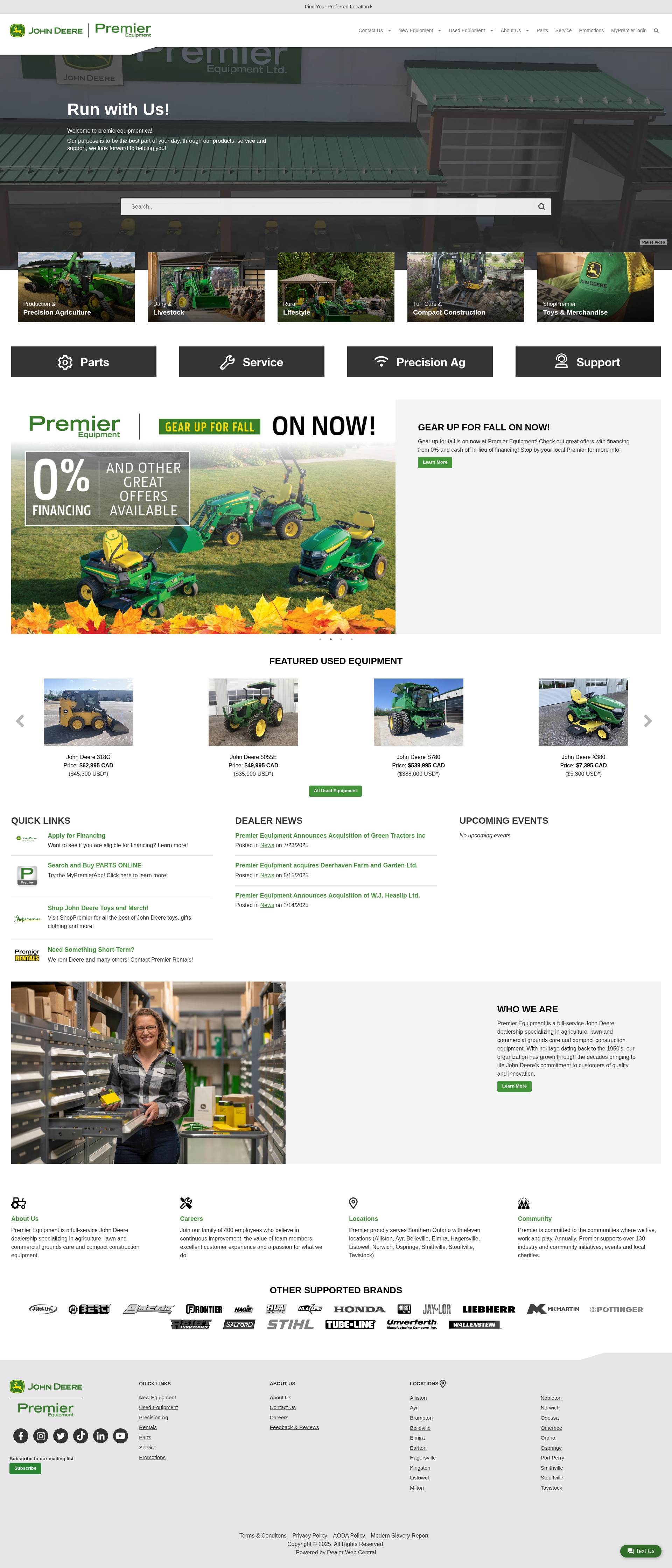 Screenshot of premierequipment.ca