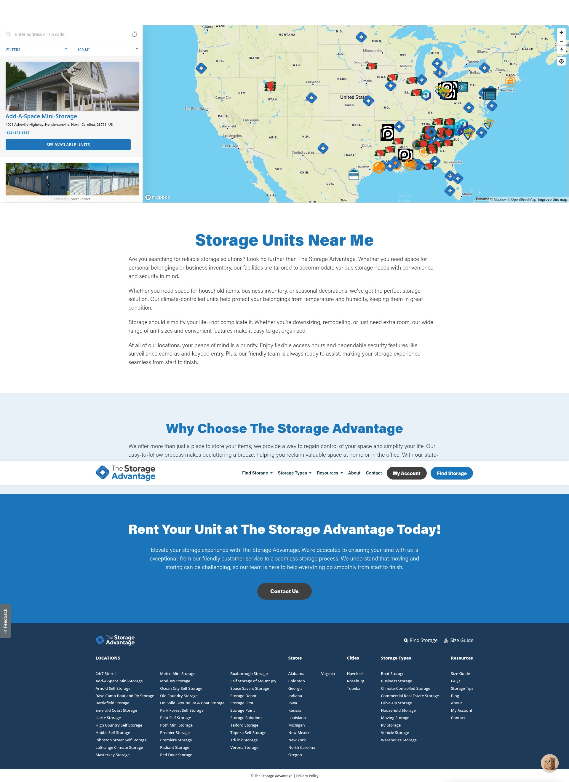 Screenshot of premierestorage.thestorageadvantage.com