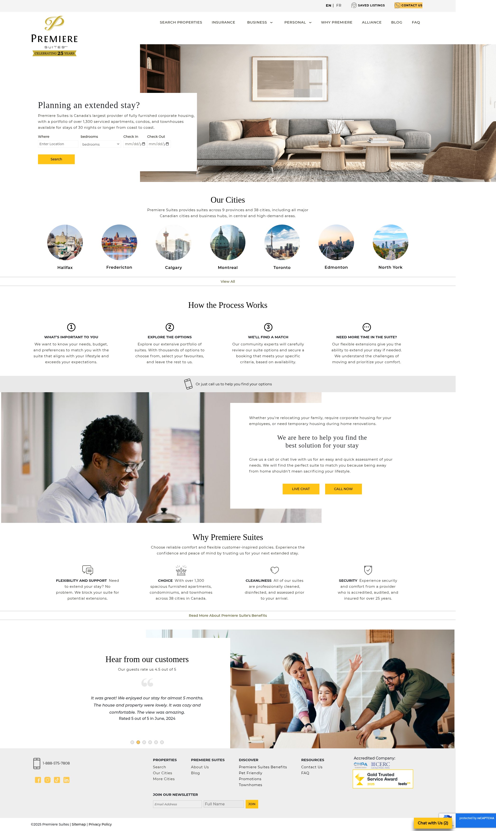 Screenshot of premieresuites.com