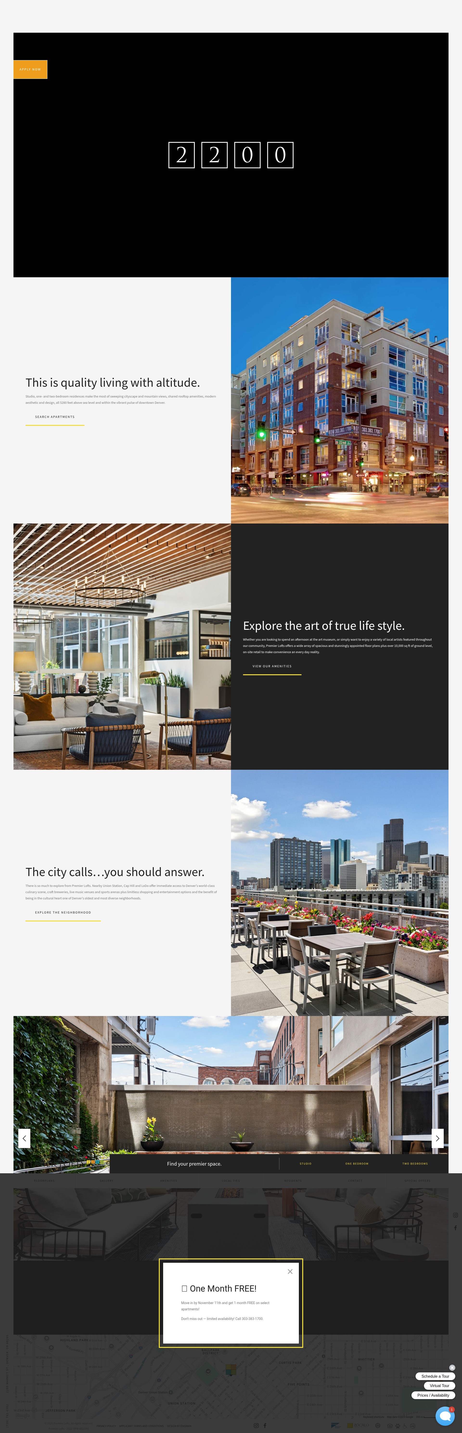 Screenshot of premierloftsdenver.com