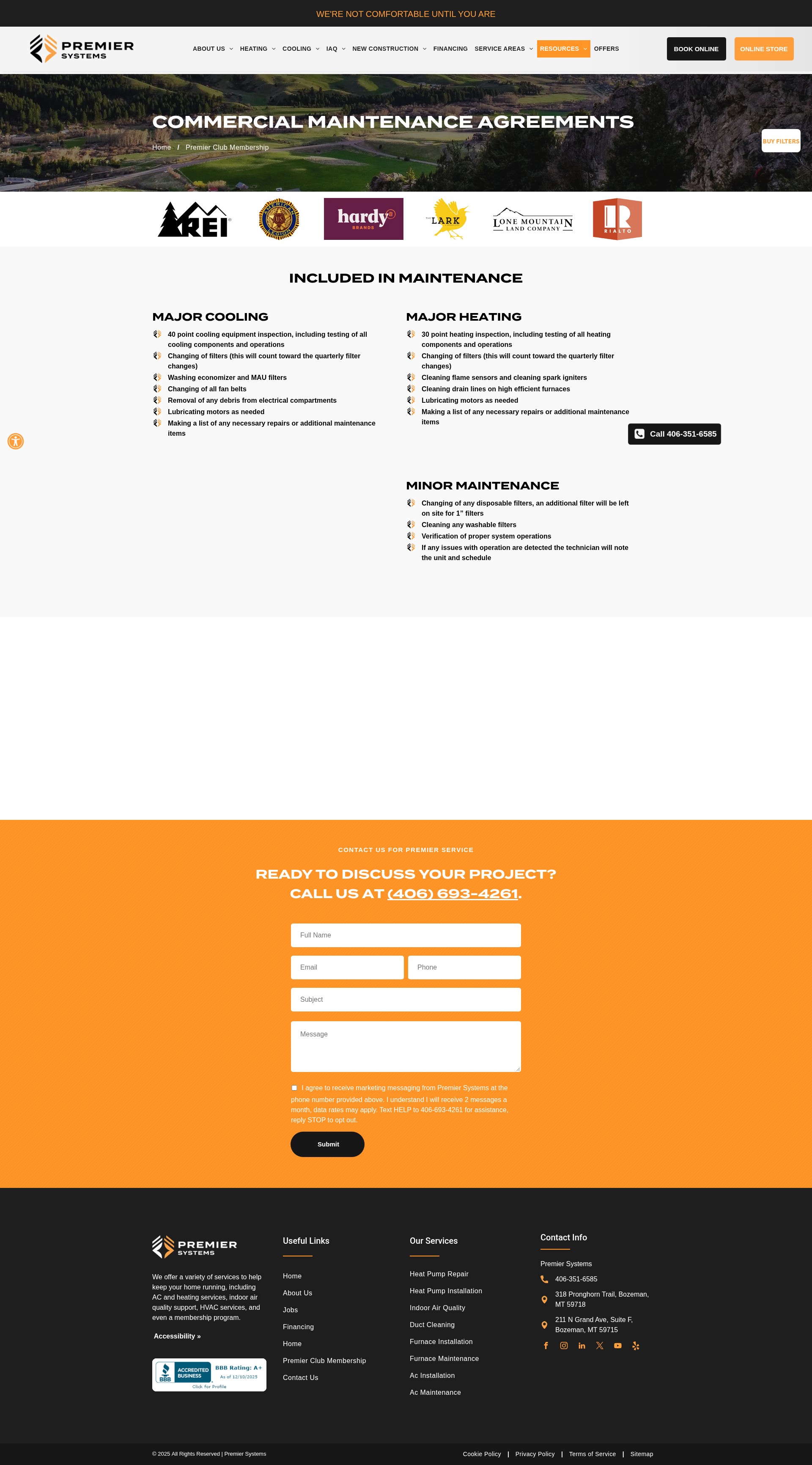 Screenshot of premiersystemsmt.com