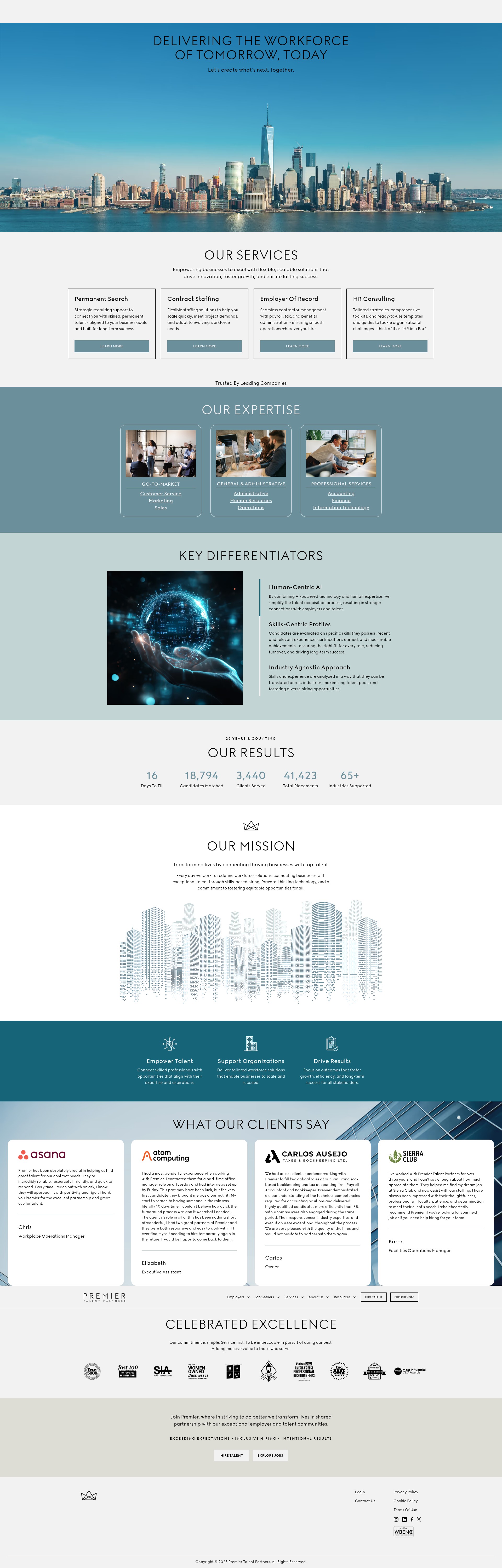 Screenshot of premiertalentpartners.com